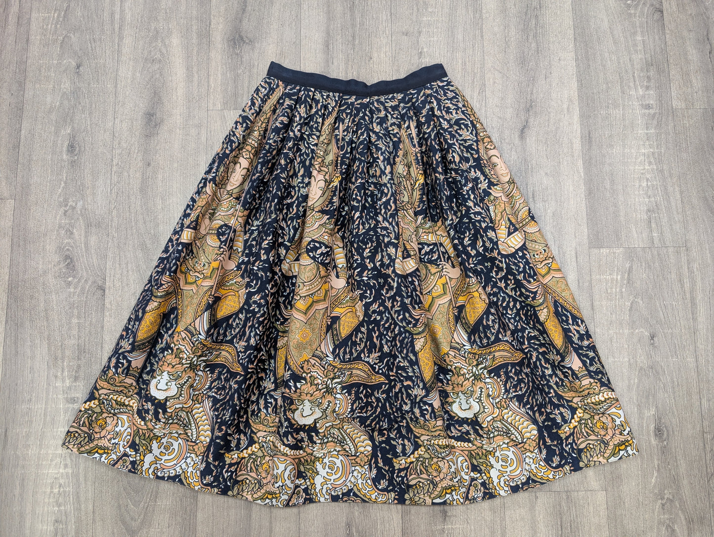 Gor-Ray novelty Thai print cotton skirt - 26.5" waist