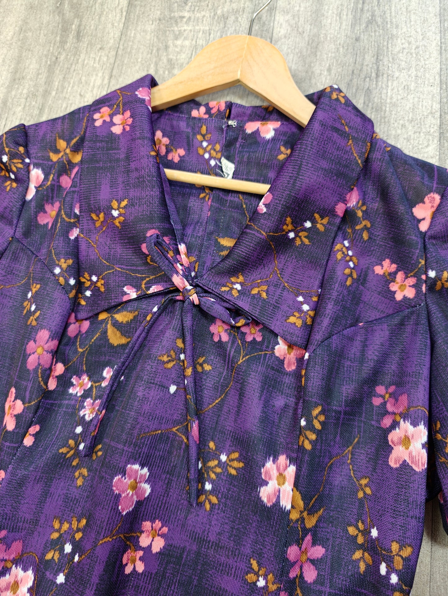1970s floral dress - L/16