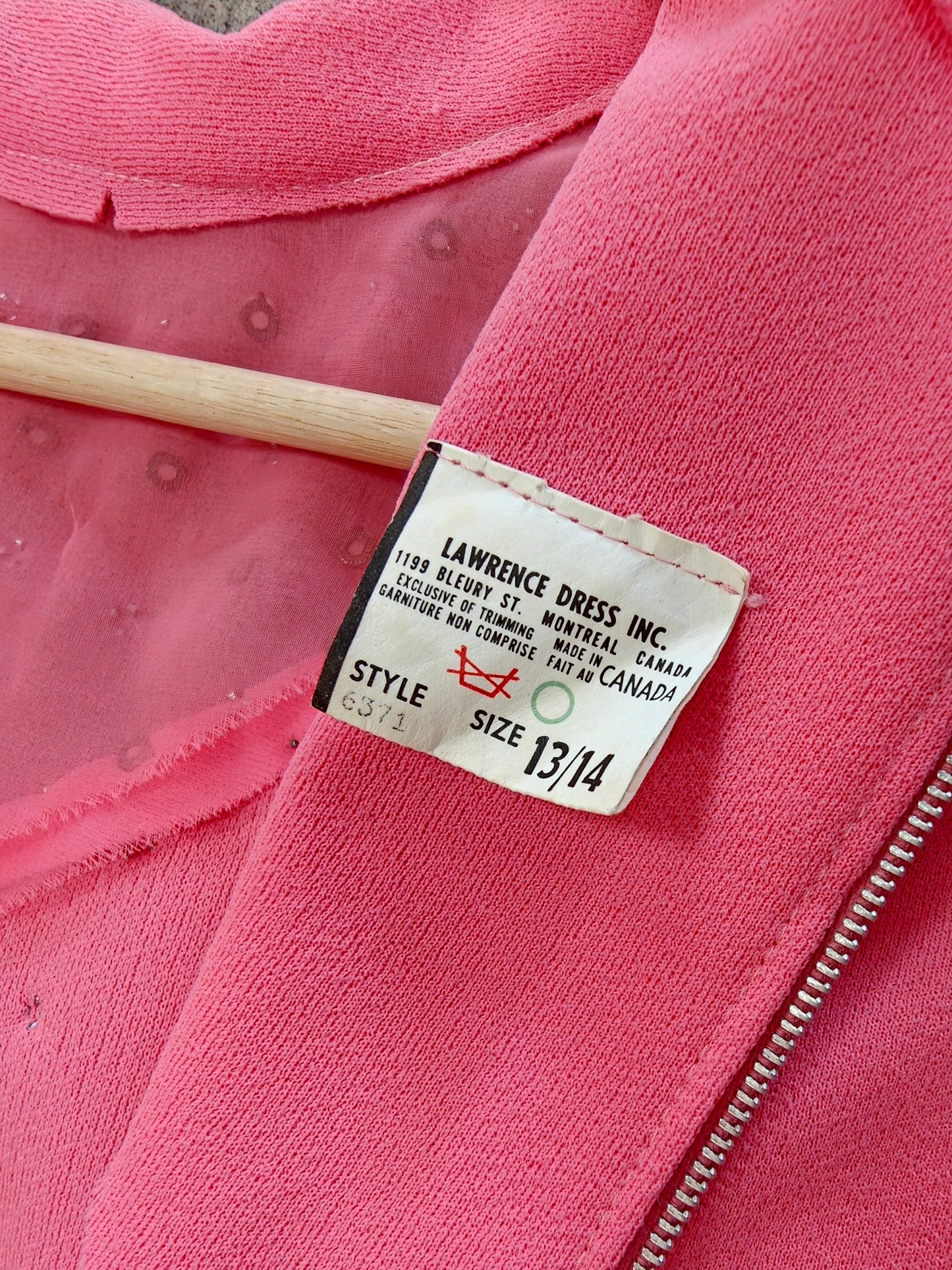 1970s pink dress - M/12/14
