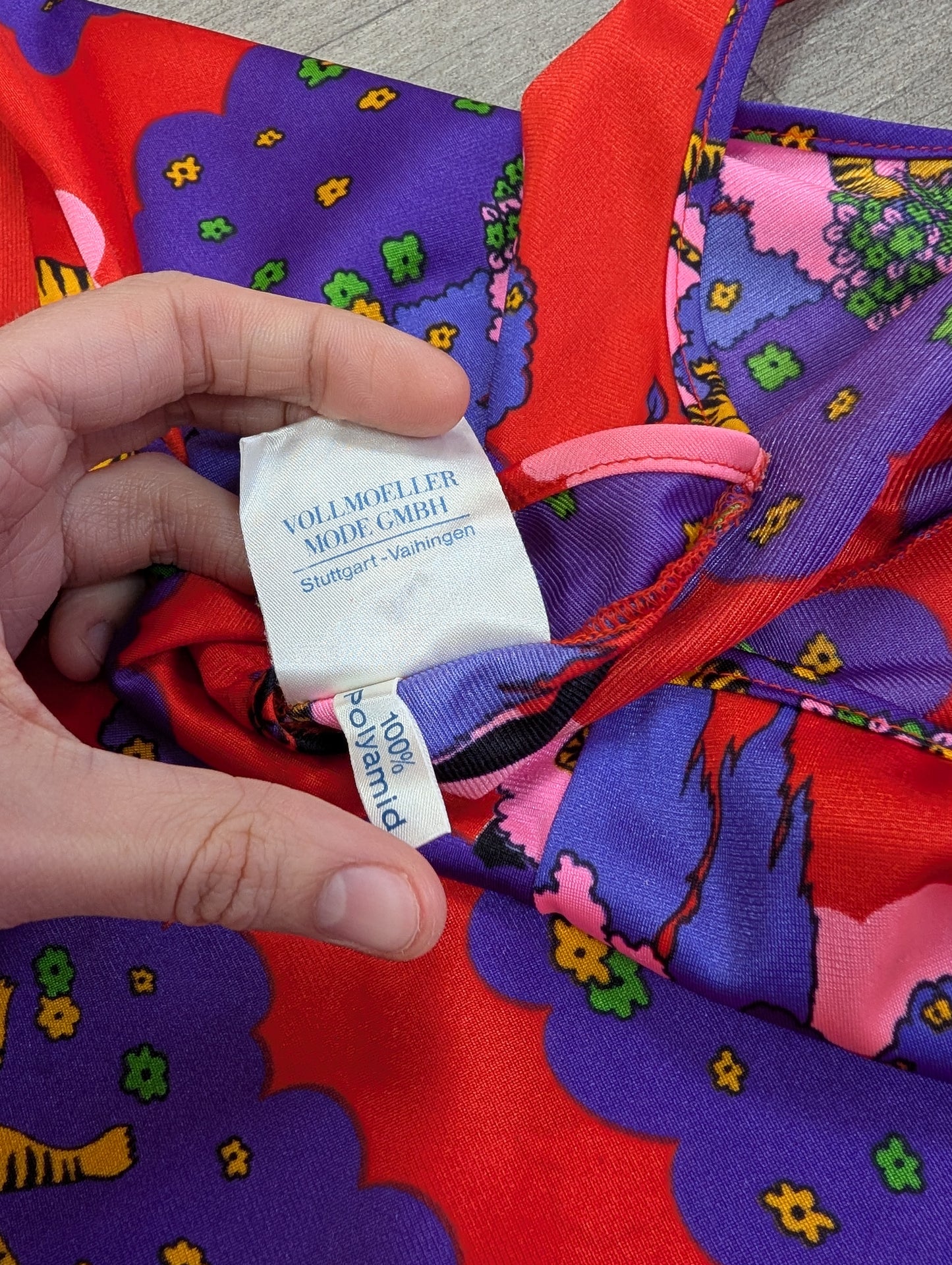 1970s Jantzen novelty tiger print dress - XS