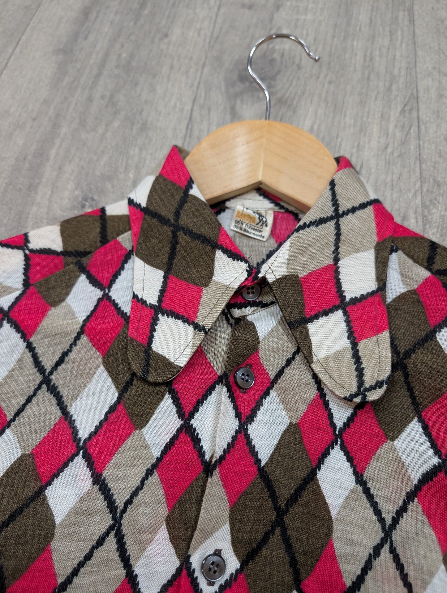 1970s Ranger pink/brown shirt