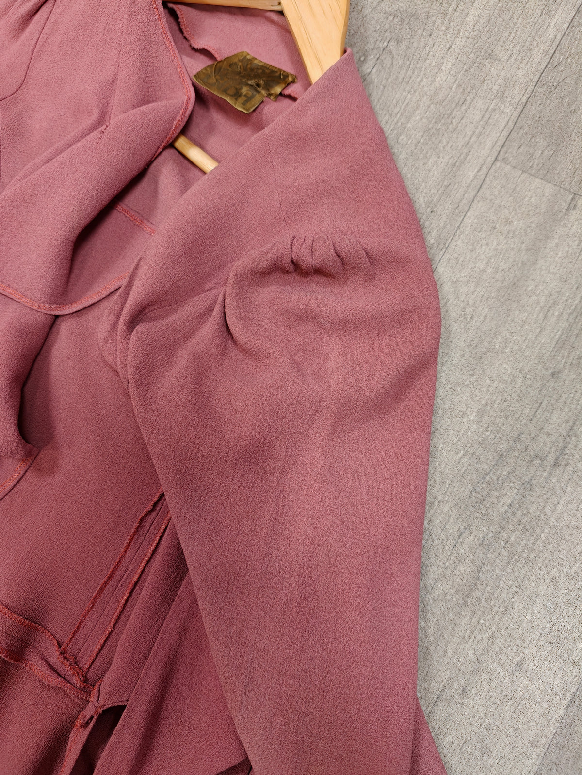 1970s Biba moss crepe wrap dress - XS