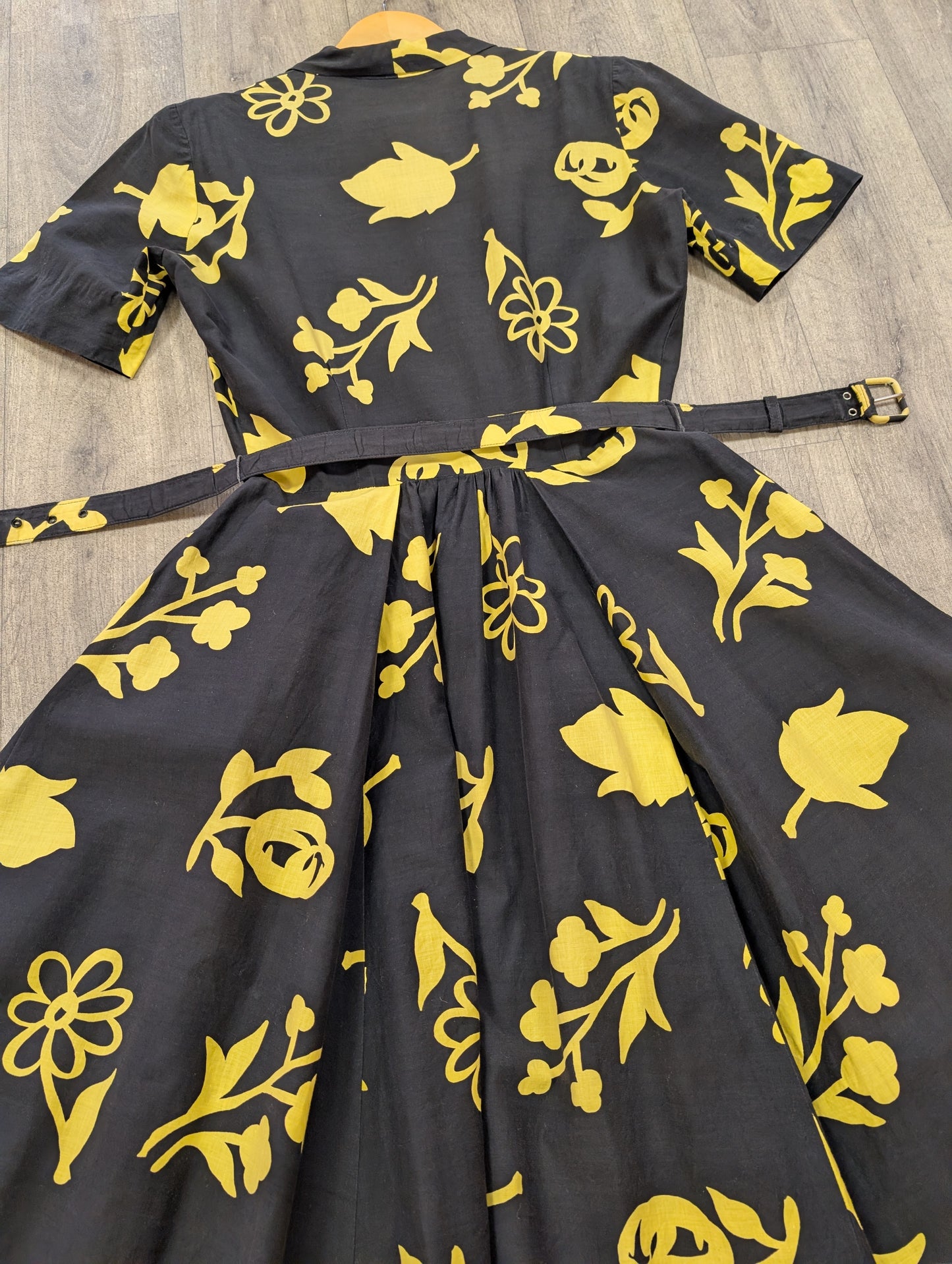 1950s Horrockses floral cotton dress & belt