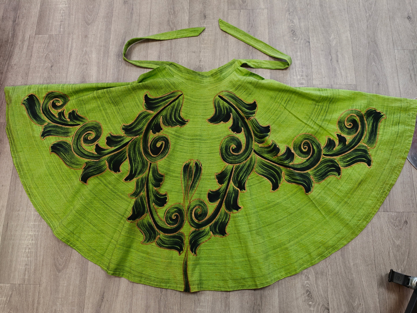1950s Tel-Art hand painted Mexican full circle cotton skirt - XS/S