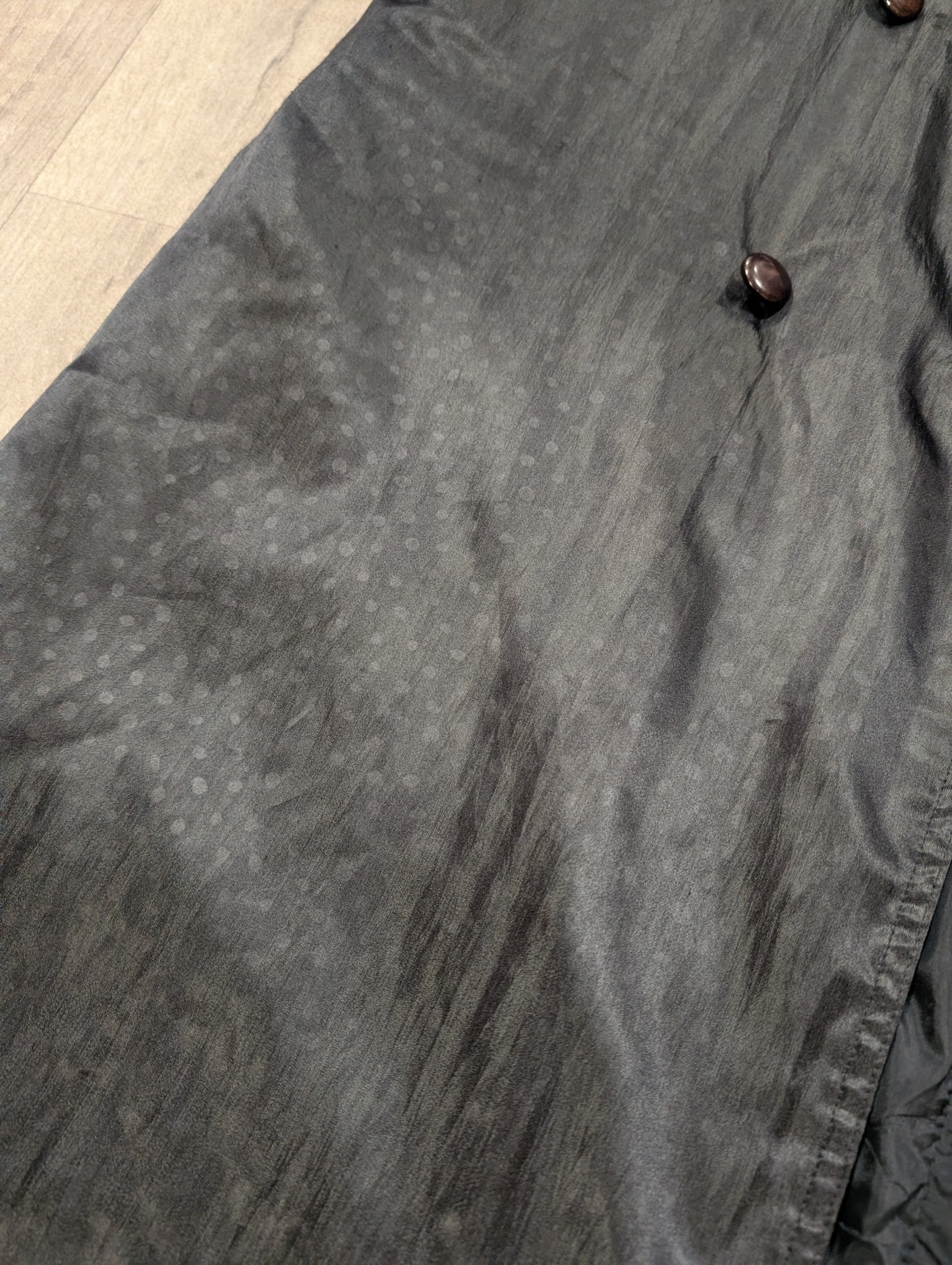 1980s 4 Seasons black trench coat - S/M