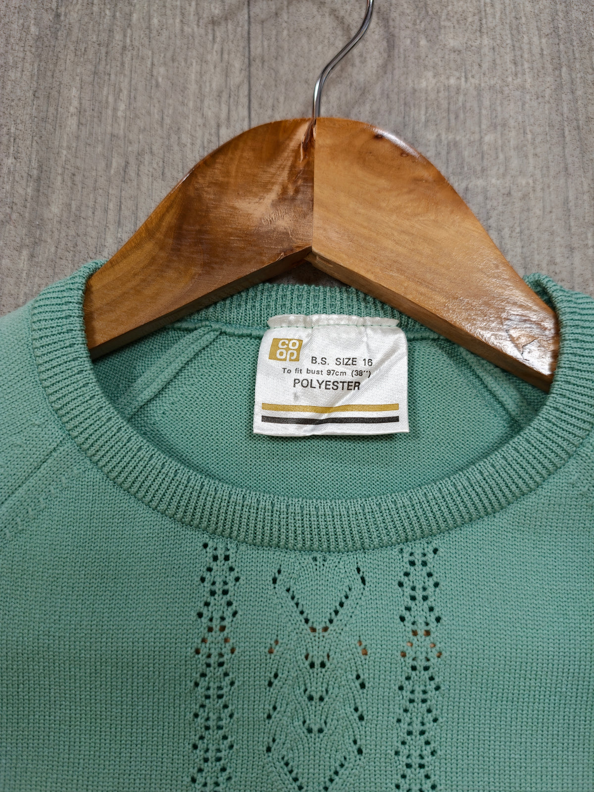 1970s Co-op green knit top - M