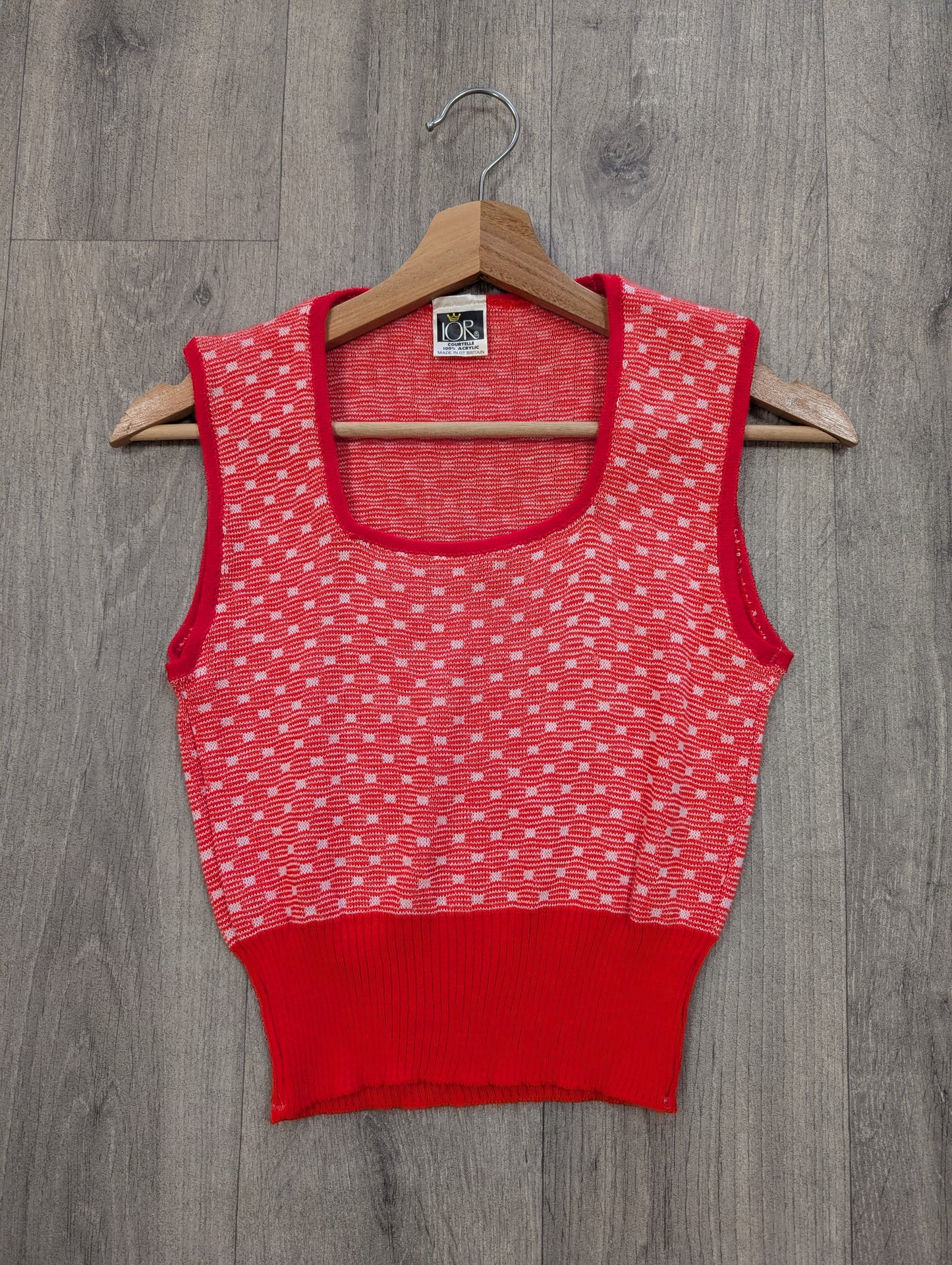 1970s red tank top/vest - XS/S