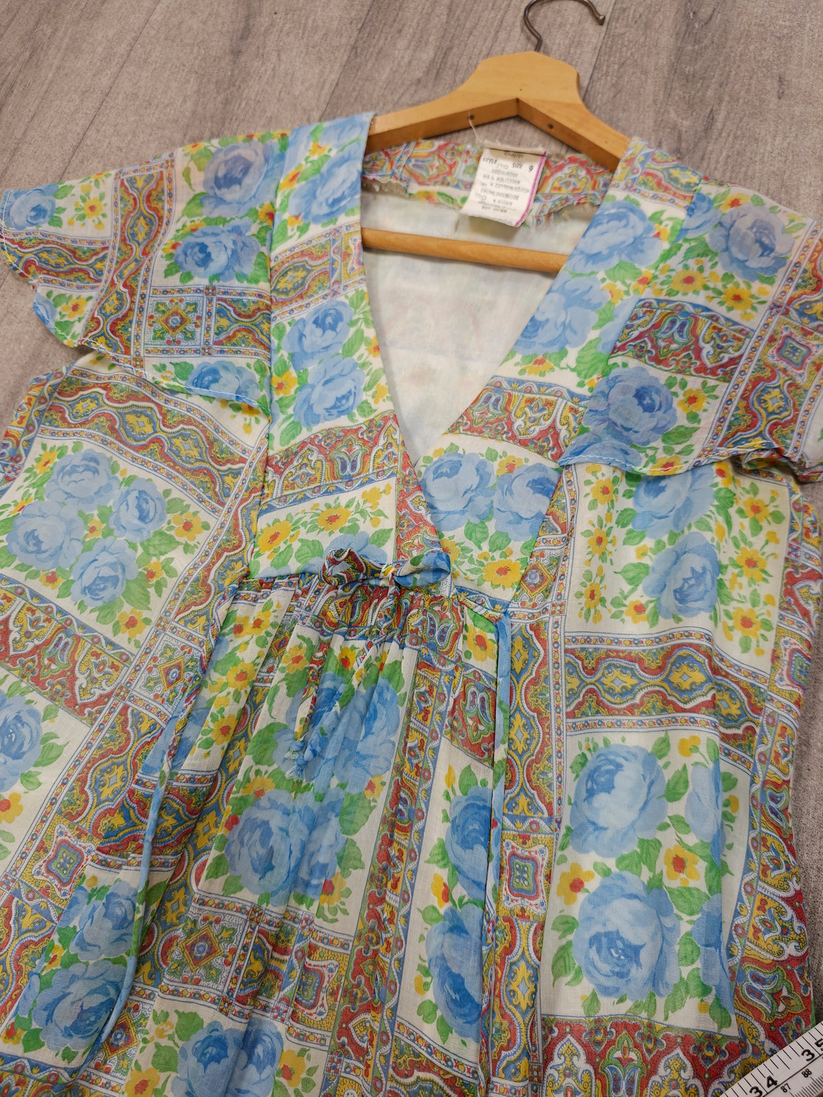 1970s floral maxi dress - M/12