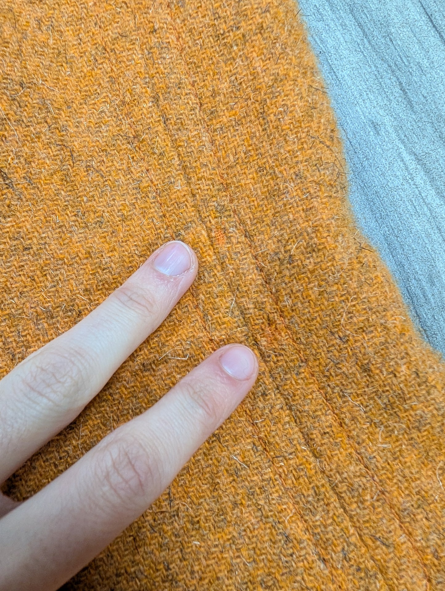 1960s Carvale orange wool dress - S/10