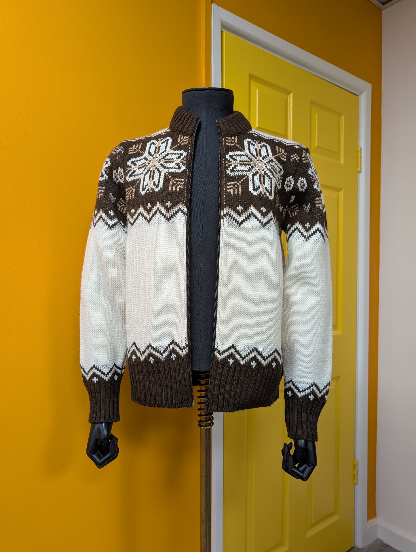 1970s St Michael acrylic zip up cardigan