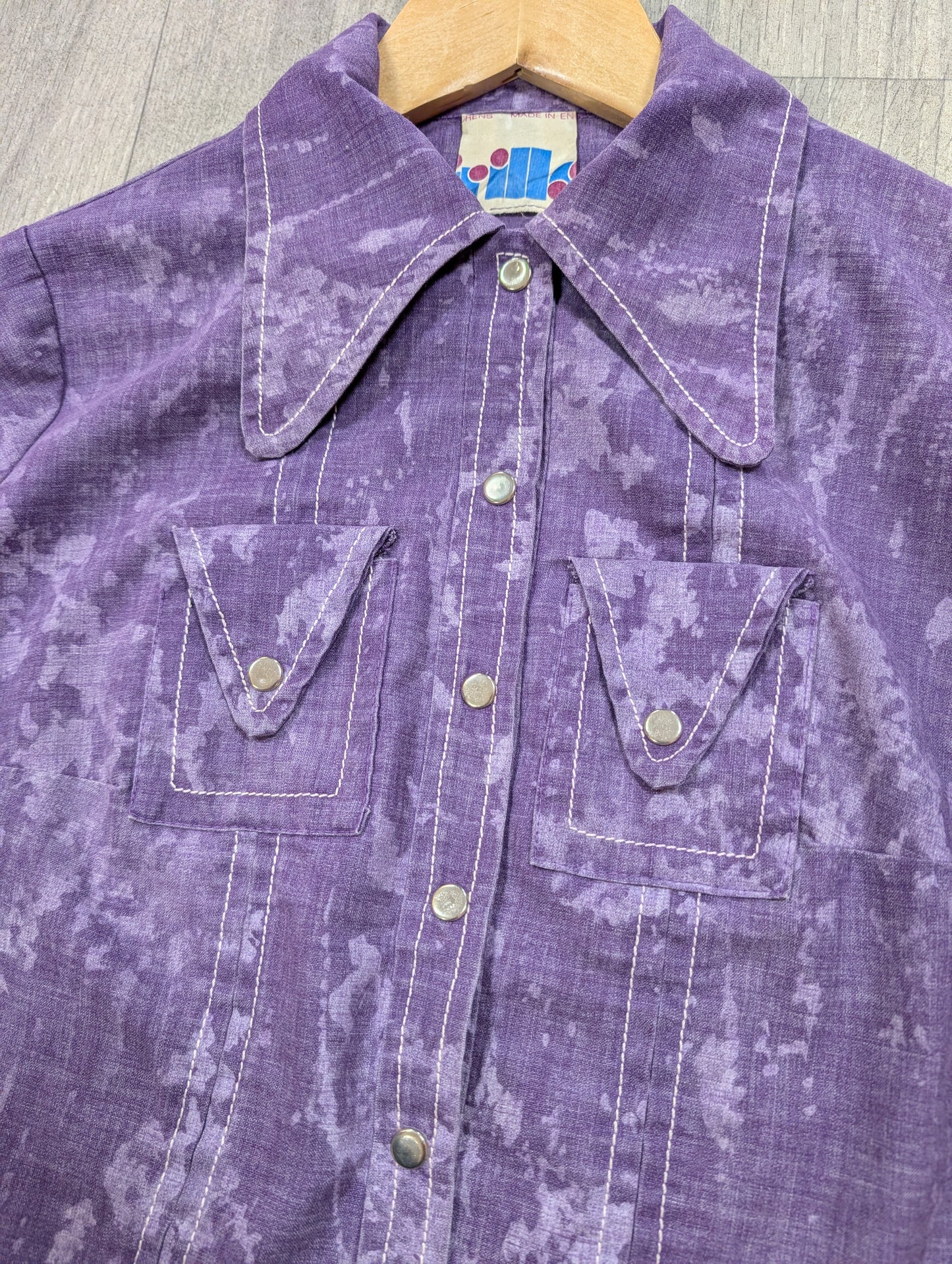 1970s Frills purple jacket - XS/S/6/8