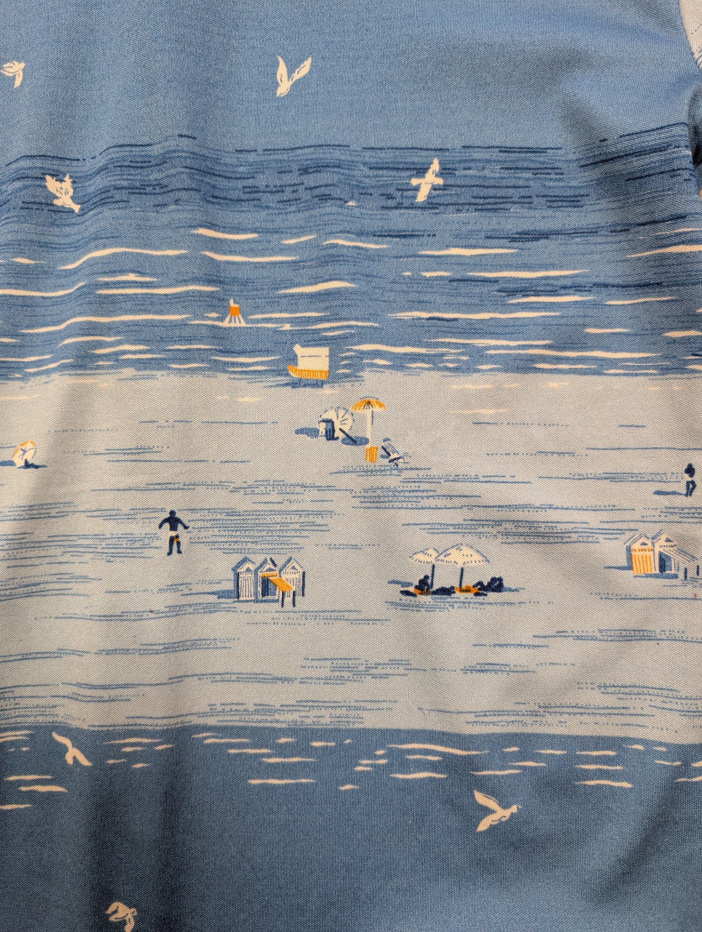 1970s Baroque novelty print dagger collar shirt