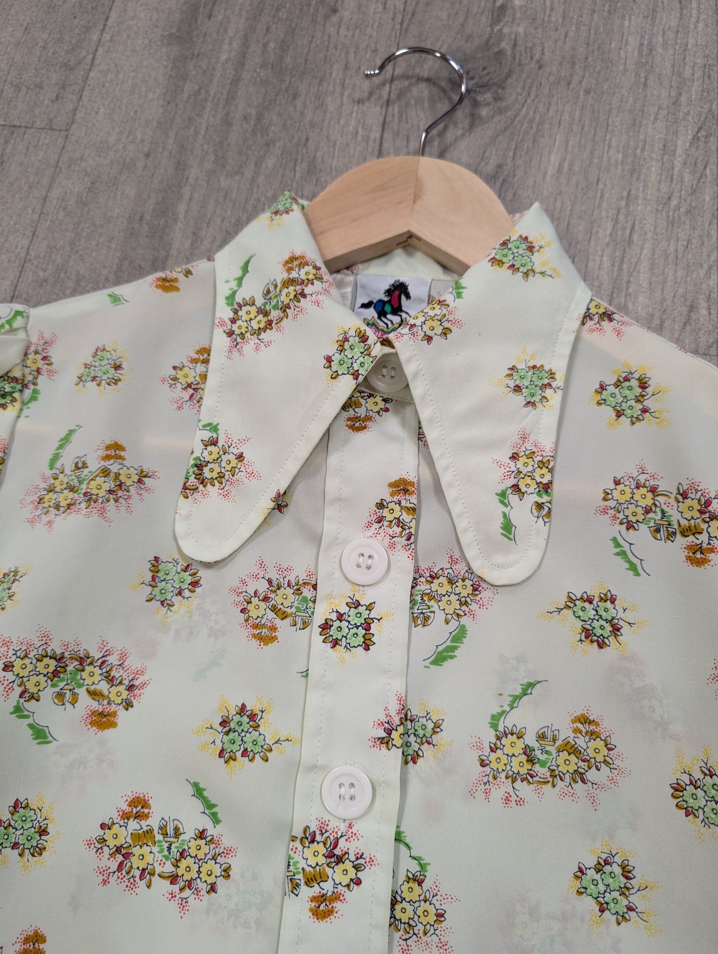1970s floral shirt - XS/6/8