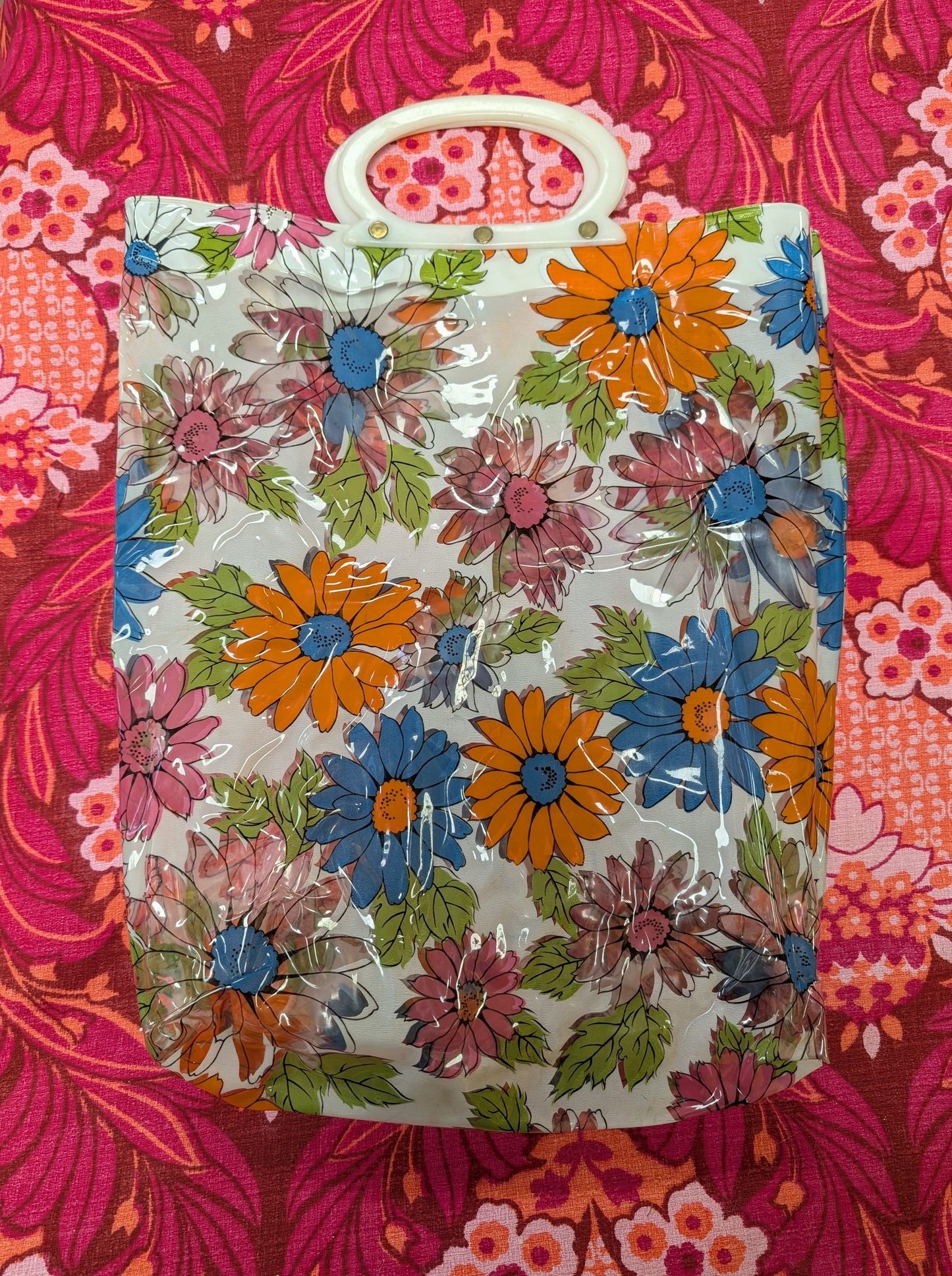 1960s flower power plastic bag