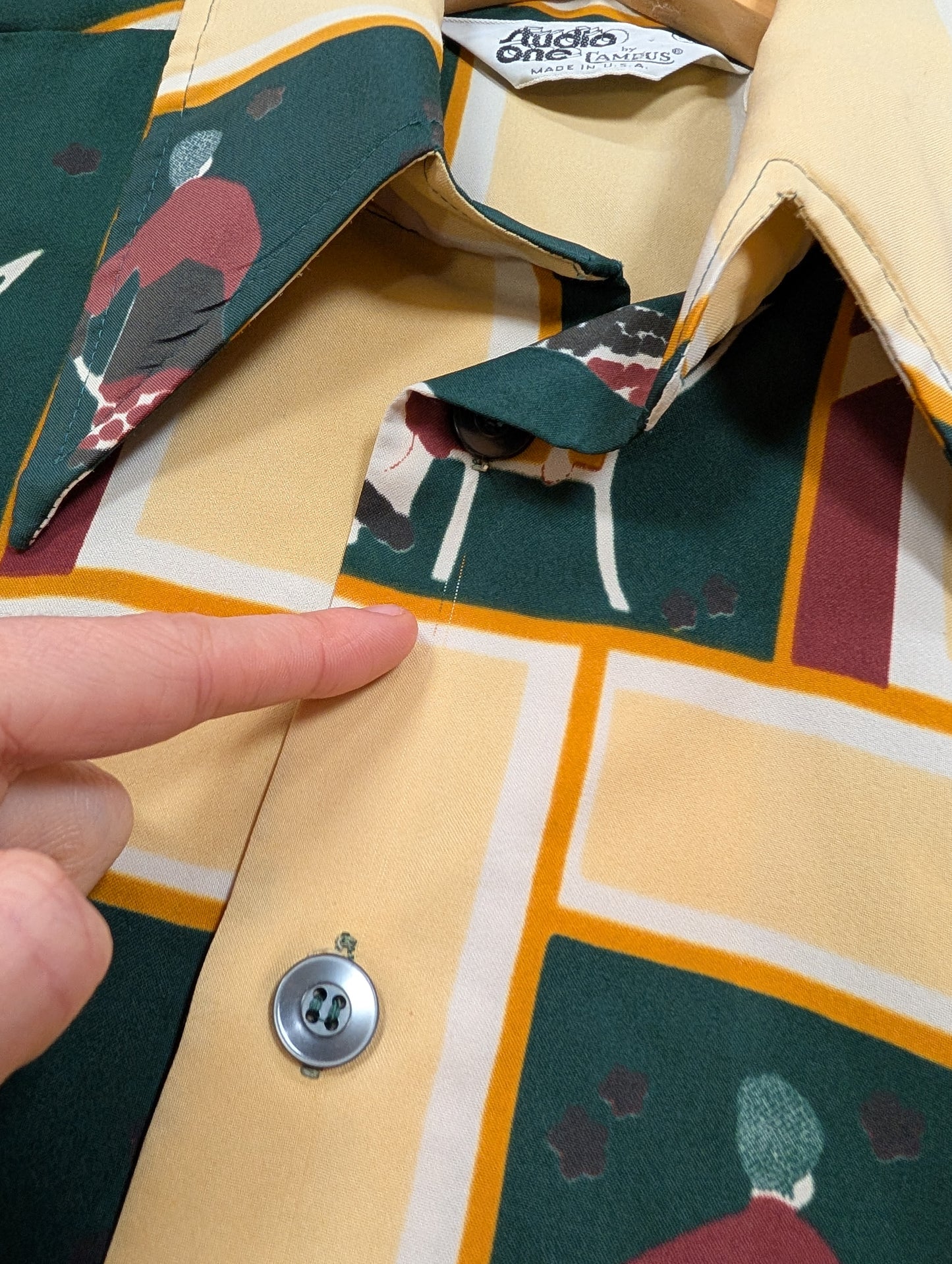 1970s Studio One by Campus novelty print shirt