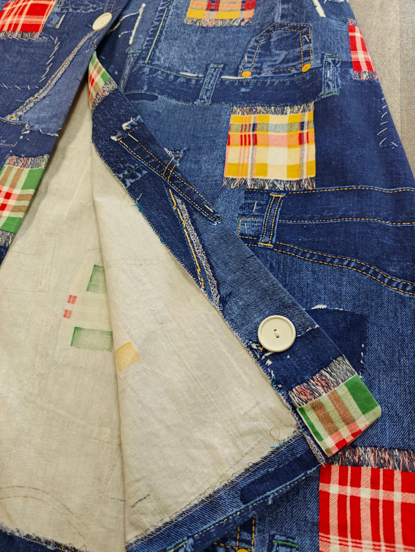 1970s Richard Shops patchwork print skirt - 27" waist