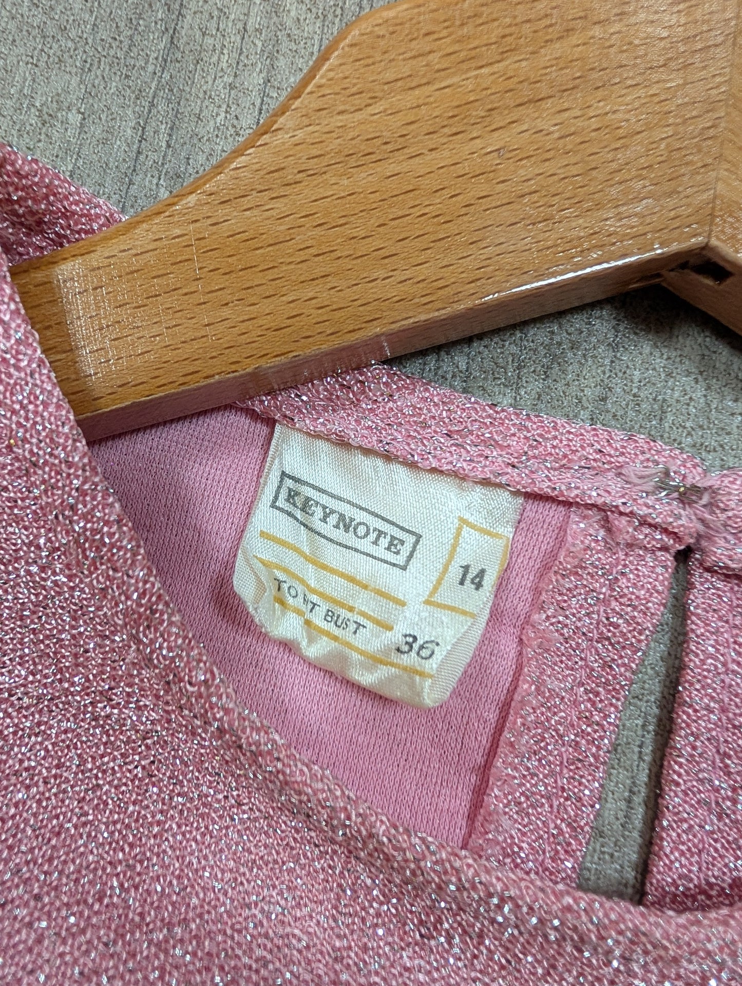 1960s Keynote pink/silver lurex top - M