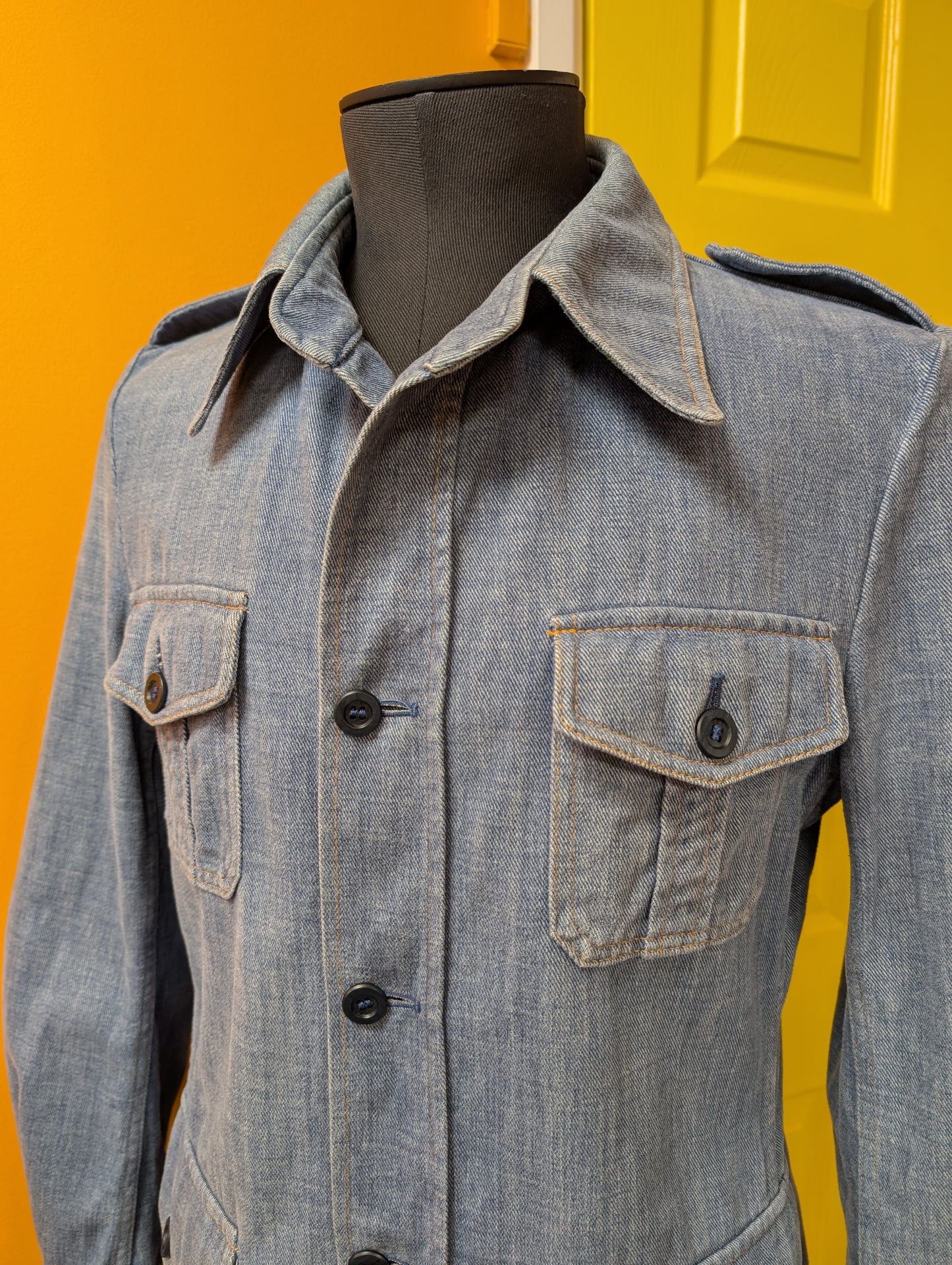 1970s St Michael denim safari jacket