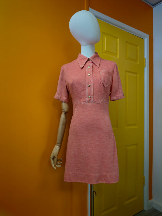 1970s Lucie Linden mini dress - S/8/10