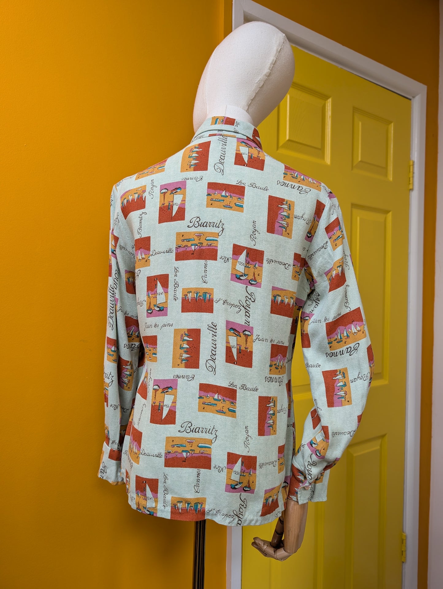 1970s novelty print shirt - S/M
