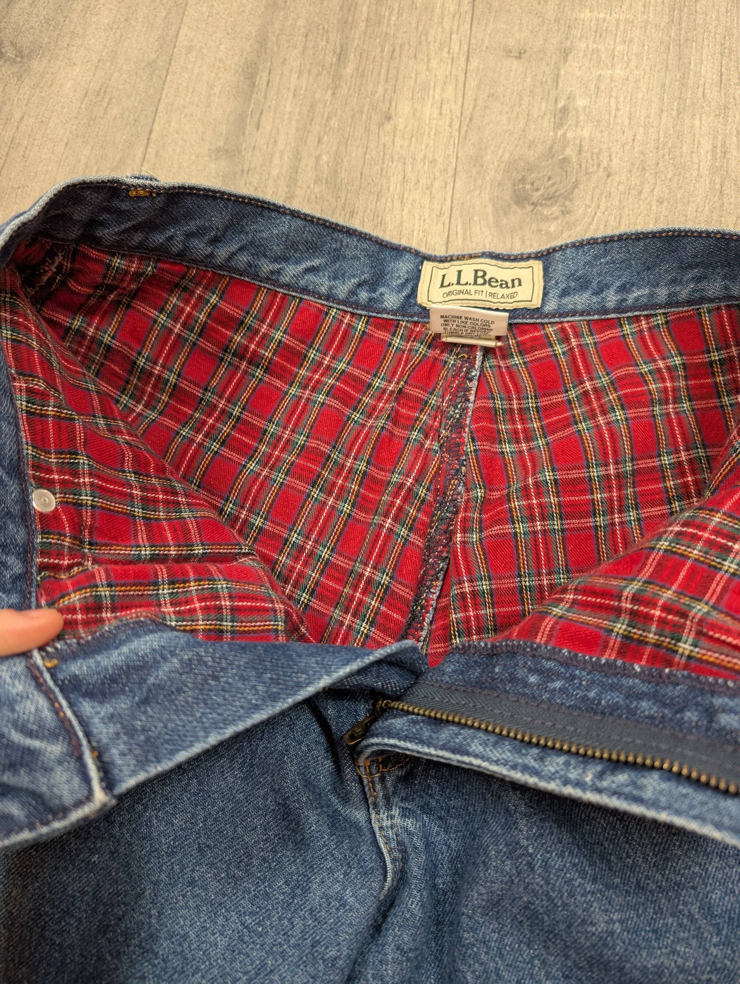 LL Bean flannel lined jeans - 27" waist