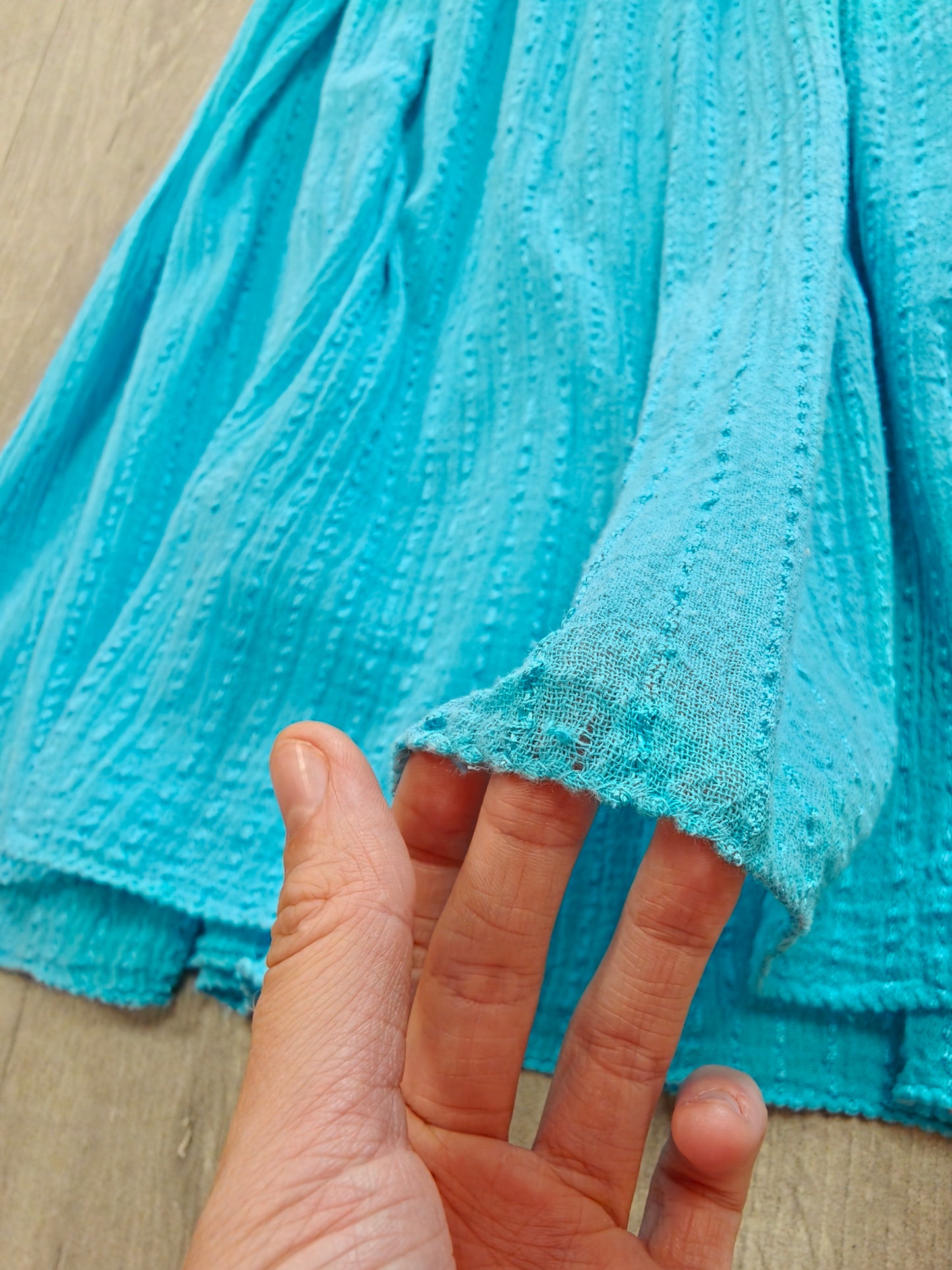 1970s Max Morgan blue Greek dress