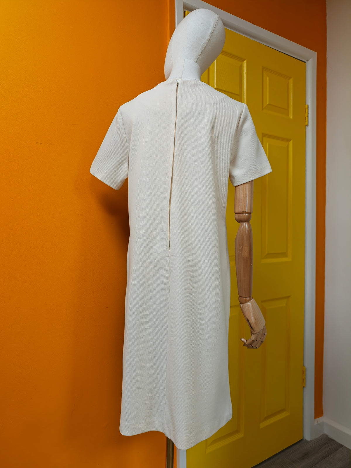 1960s colour block crimplene dress - M/L/14/16