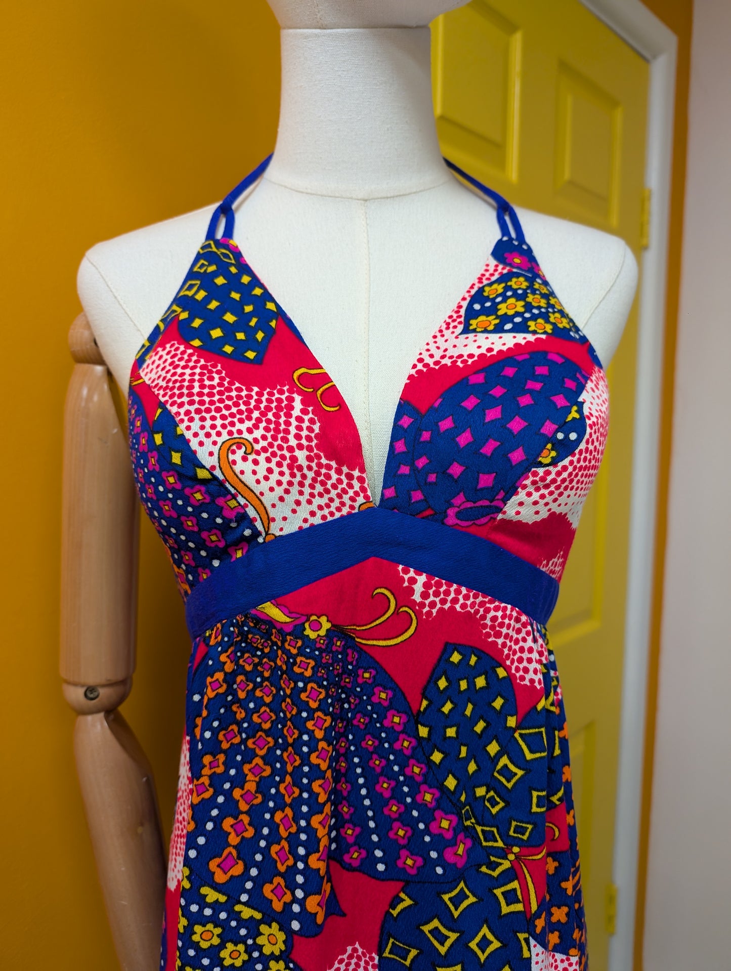 1970s Patti Jr Hawaii butterfly print dress - S/10