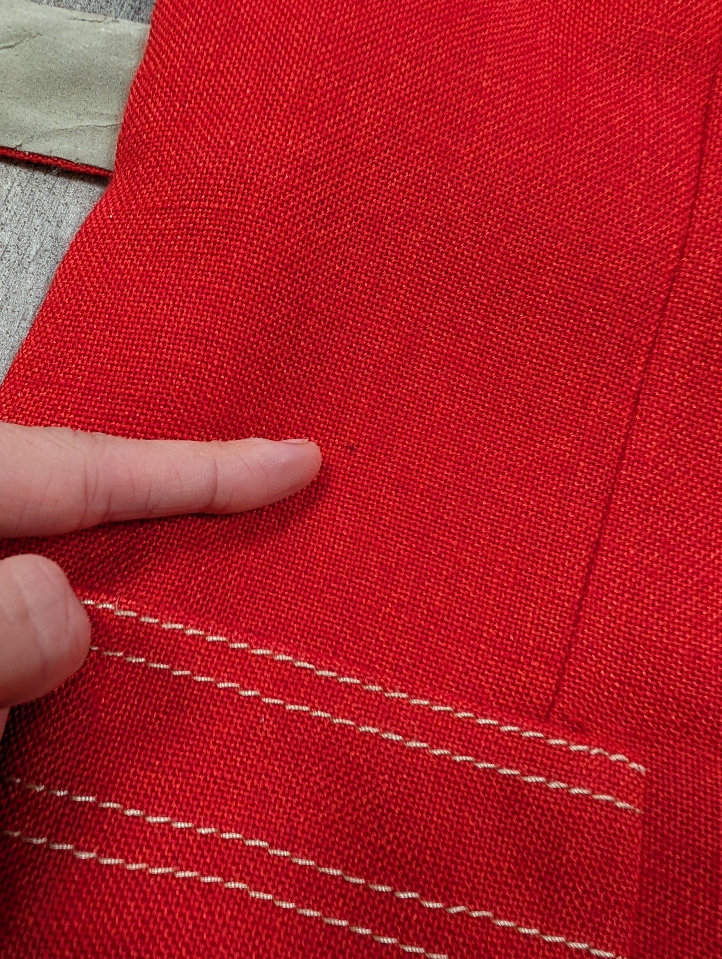 60s/70s red dress and belt - S/8/10