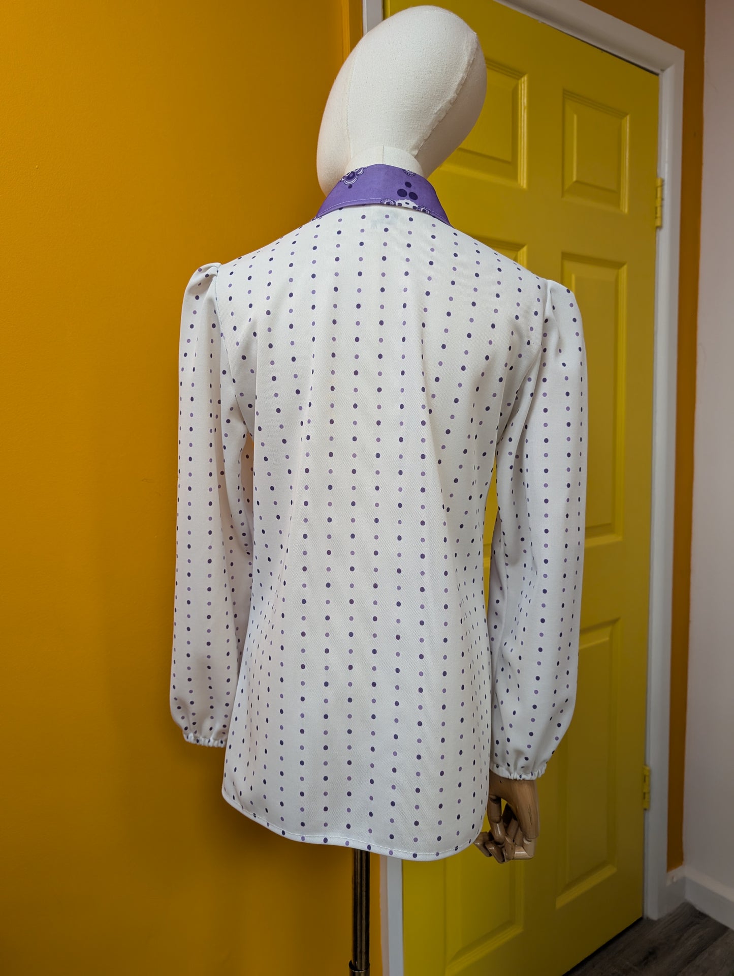 1970s purple/white shirt - S