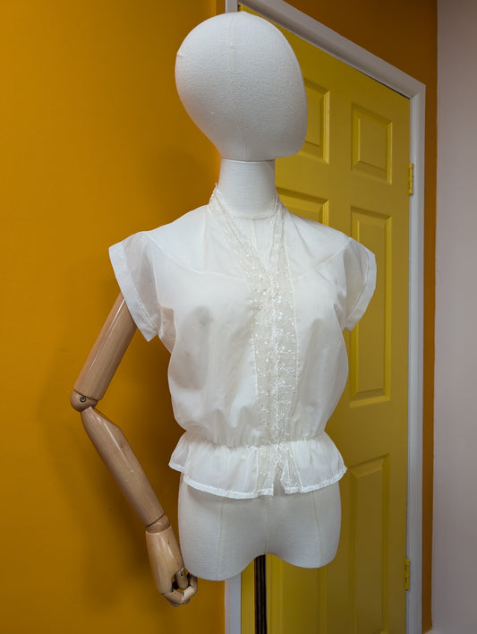 White sheer blouse - XS/S