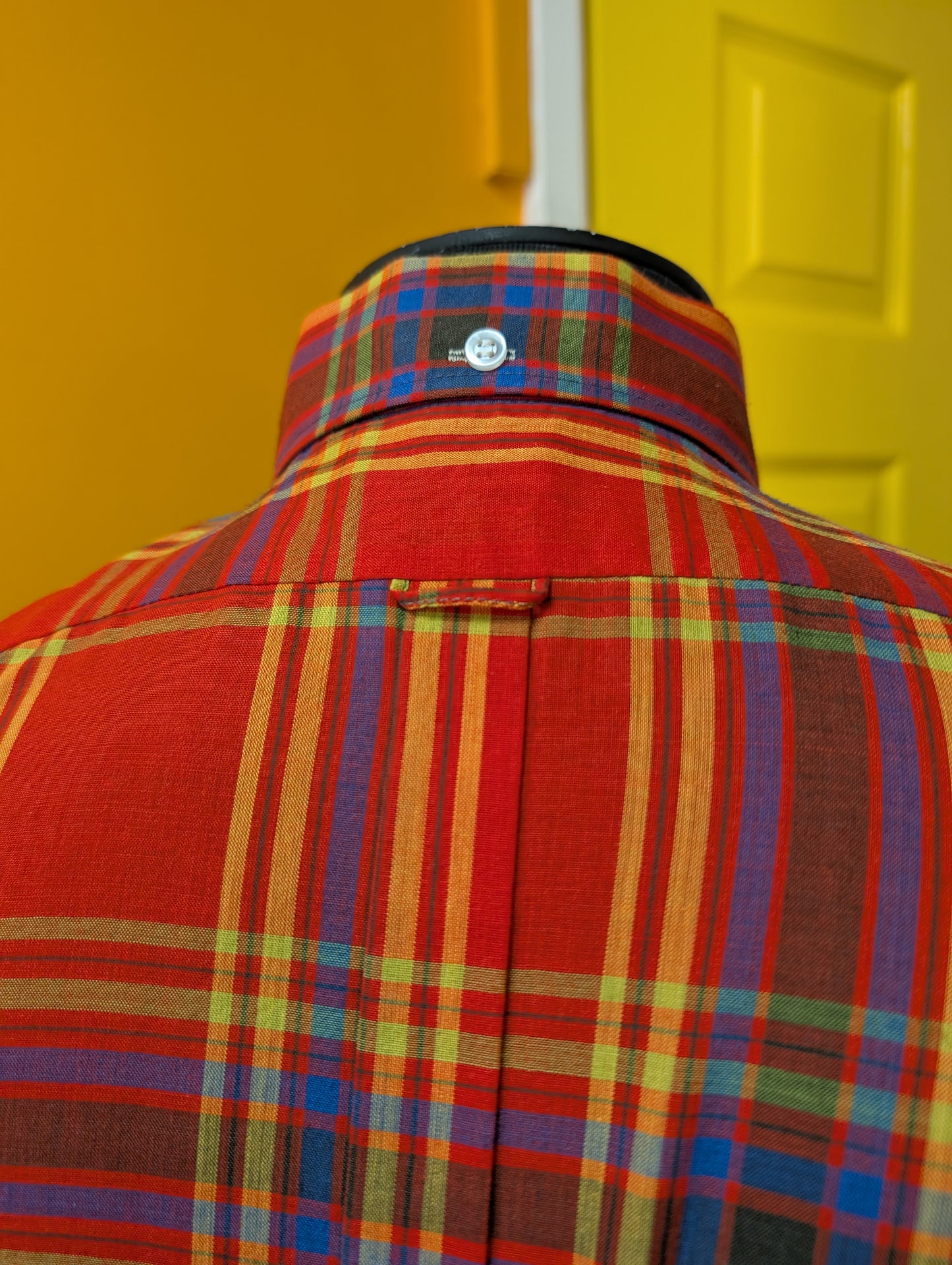 1970s Brutus Trimfit check shirt button down collar