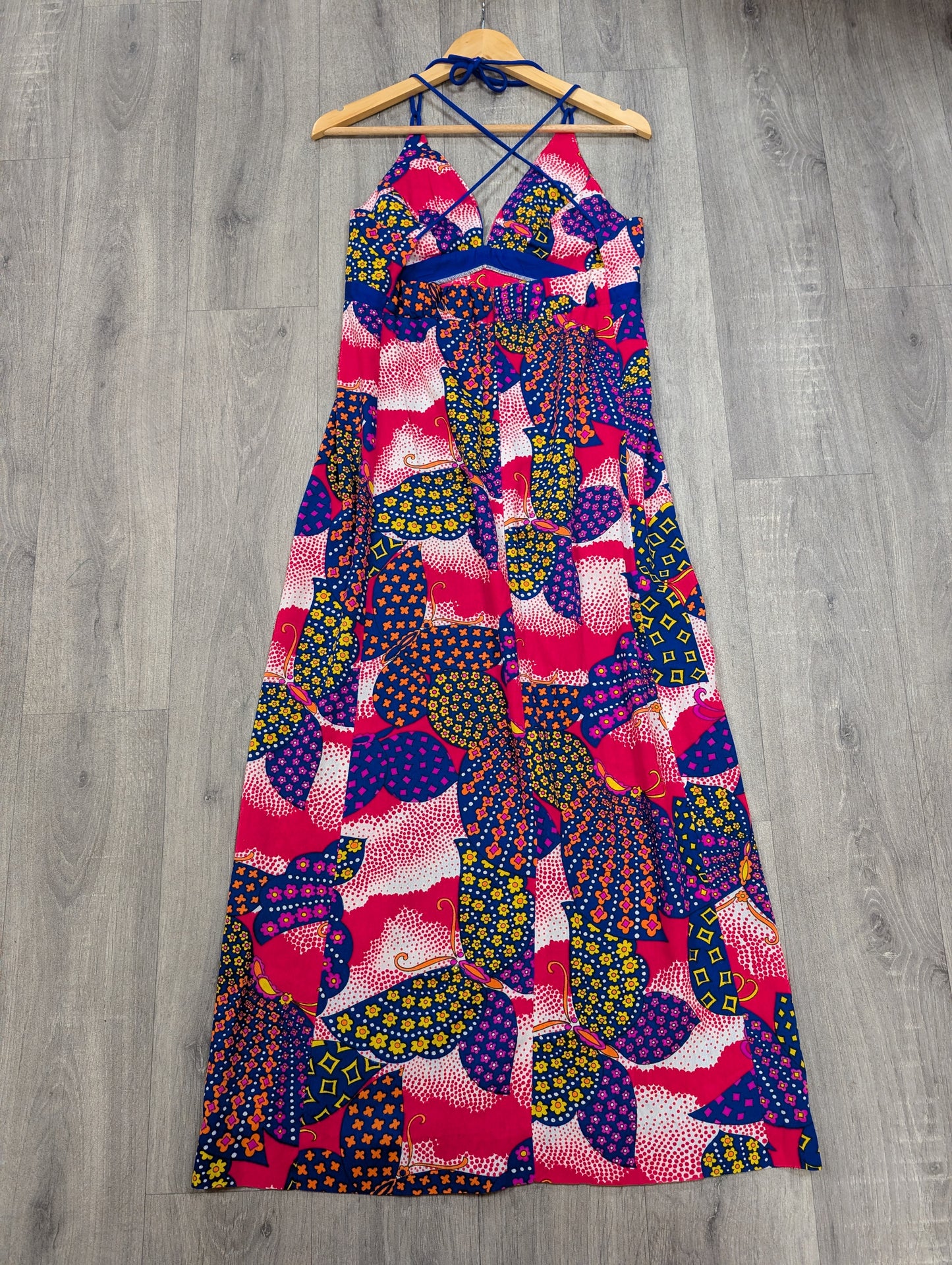 1970s Patti Jr Hawaii butterfly print dress - S/10