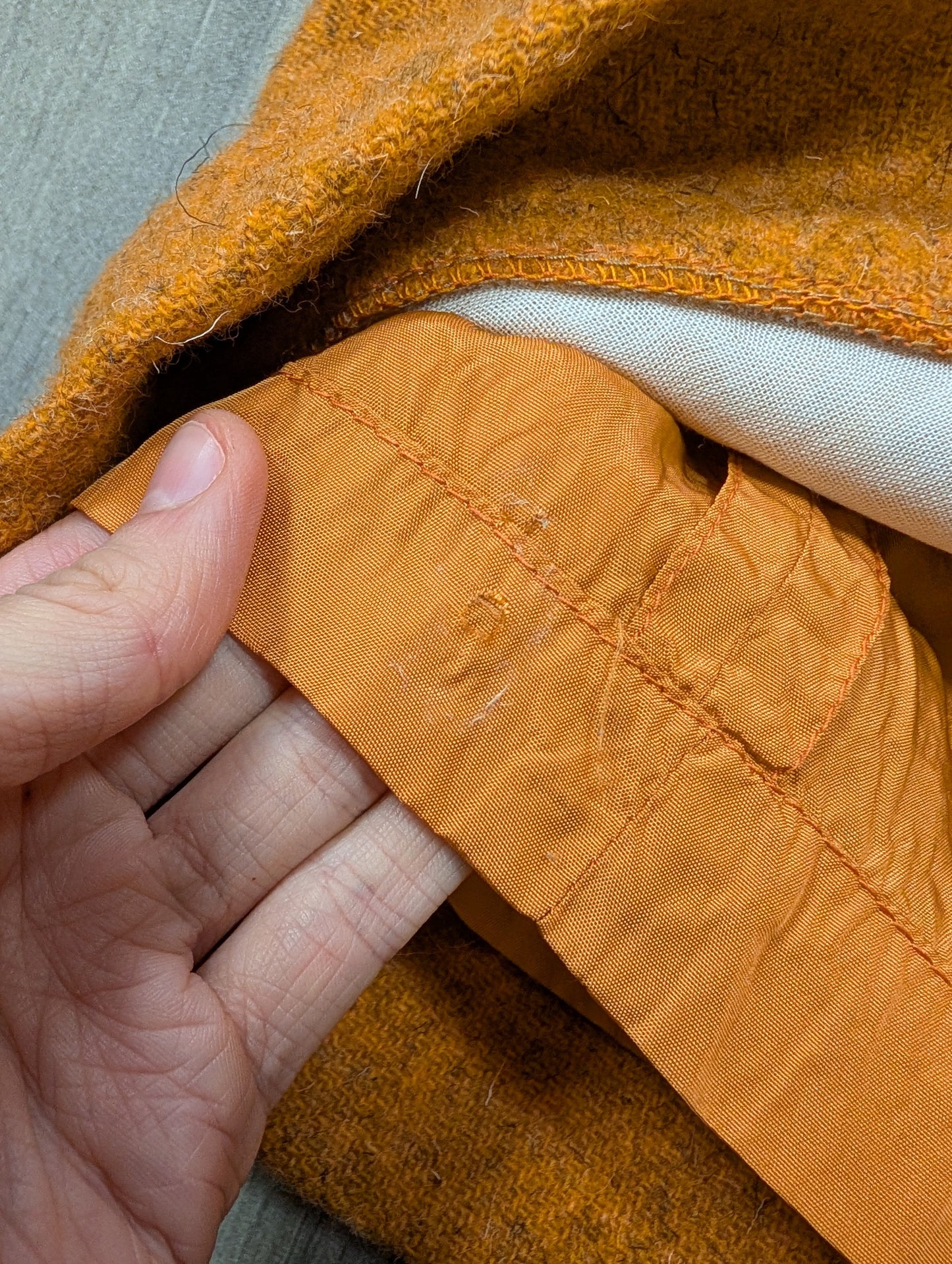 1960s Carvale orange wool dress - S/10