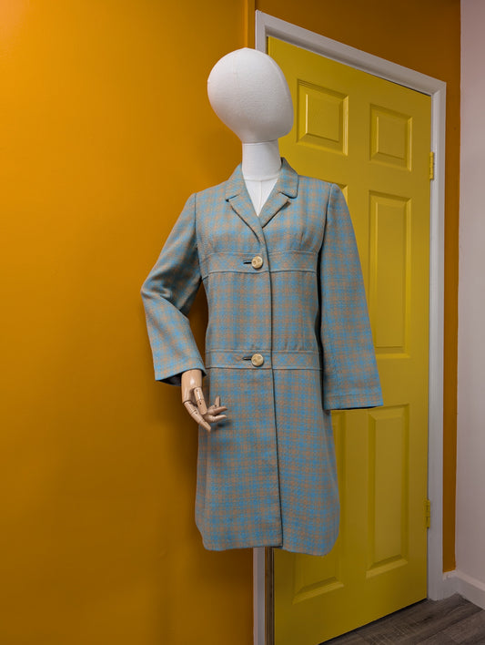 1960s Aubrey Segal check coat - S