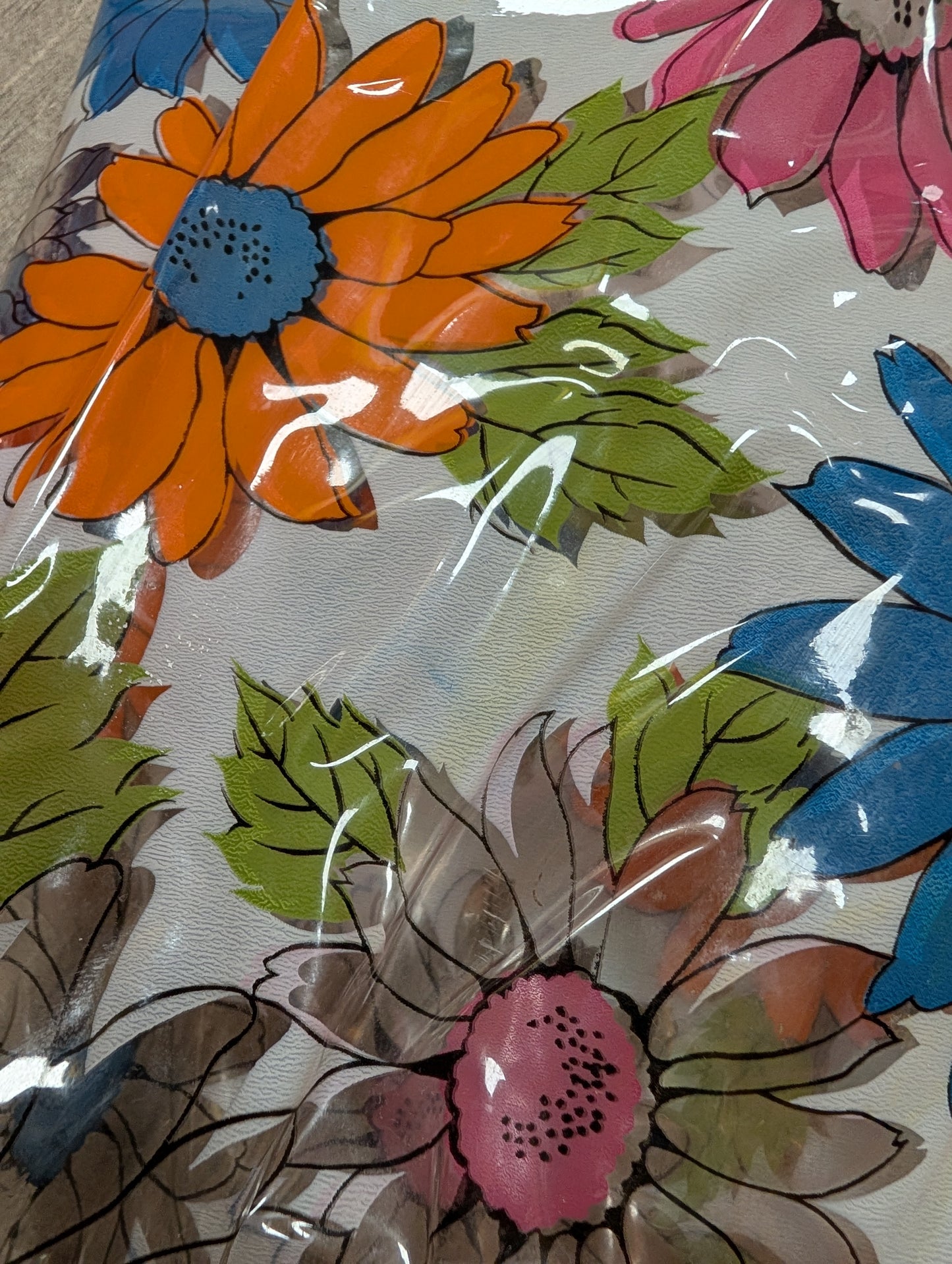 1960s flower power plastic bag