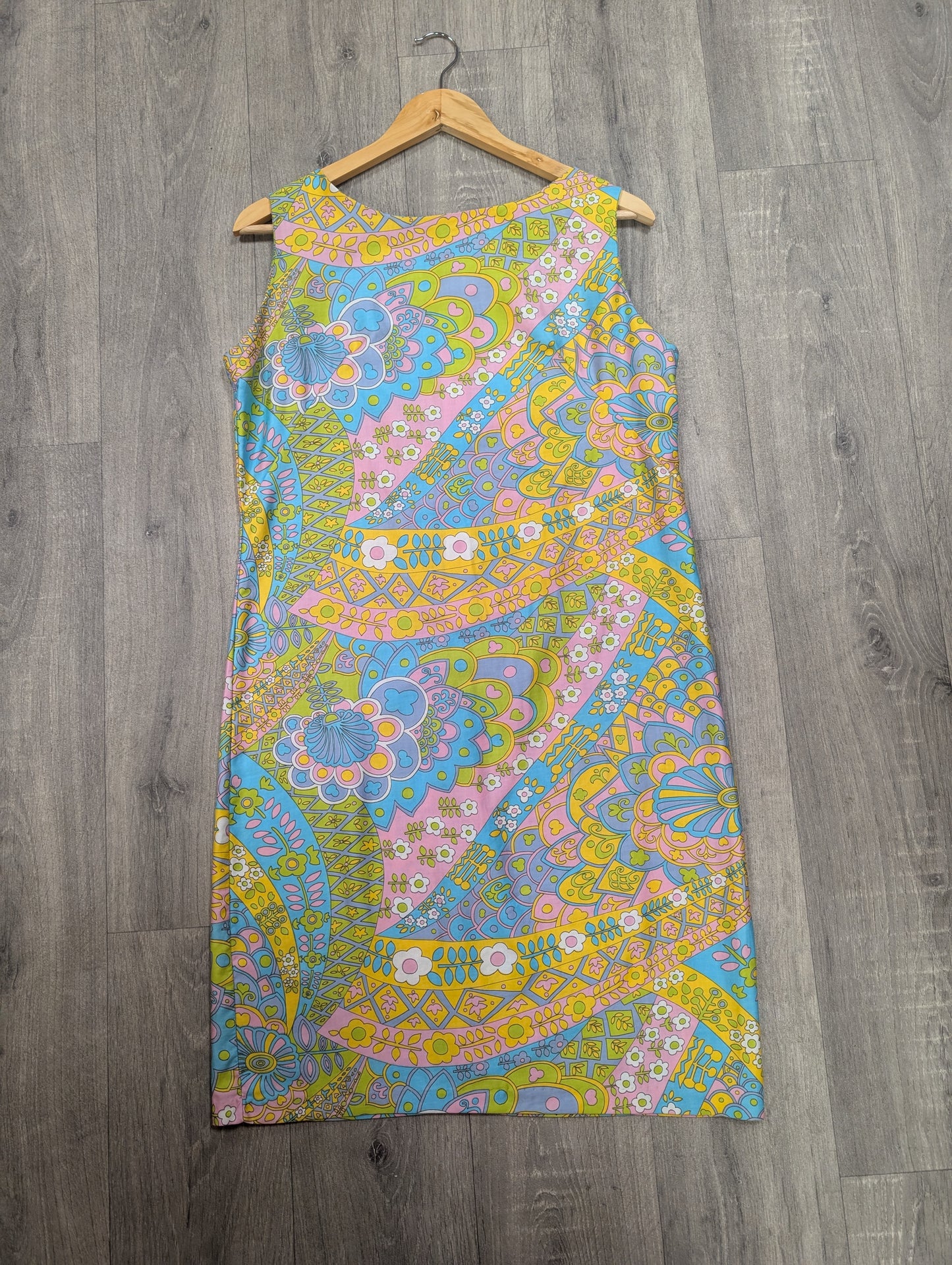 1960s Miss Holly psychedelic cotton dress - M