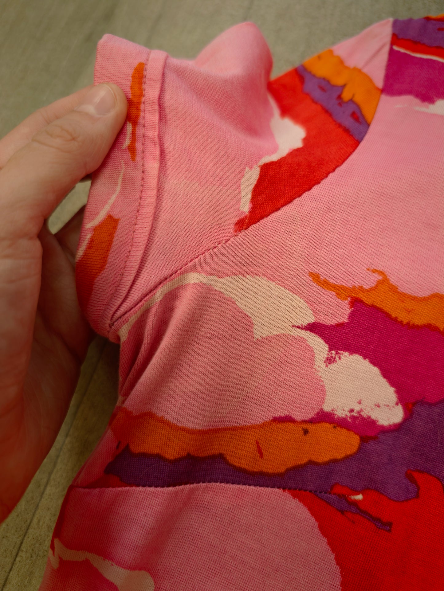 1960s Ken Scott psychedelic pink cotton dress - S/M