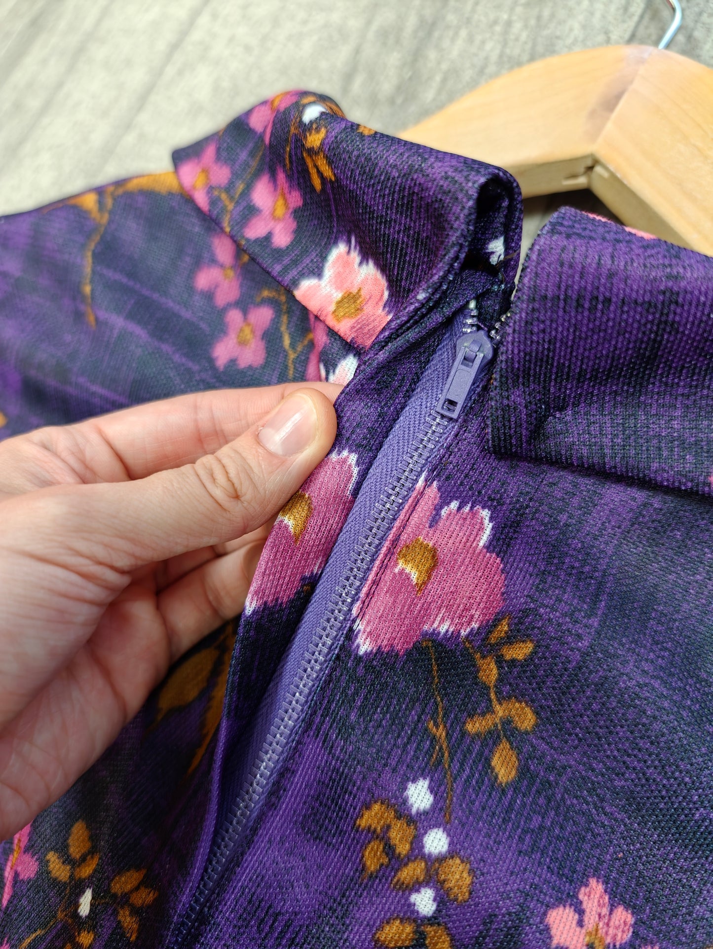 1970s floral dress - L/16