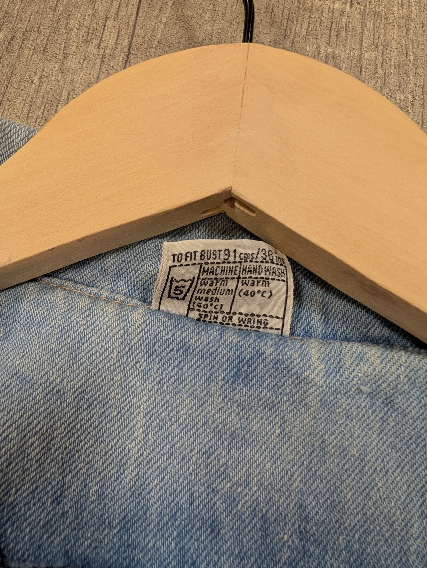 1970s denim shirt with MG patch - S