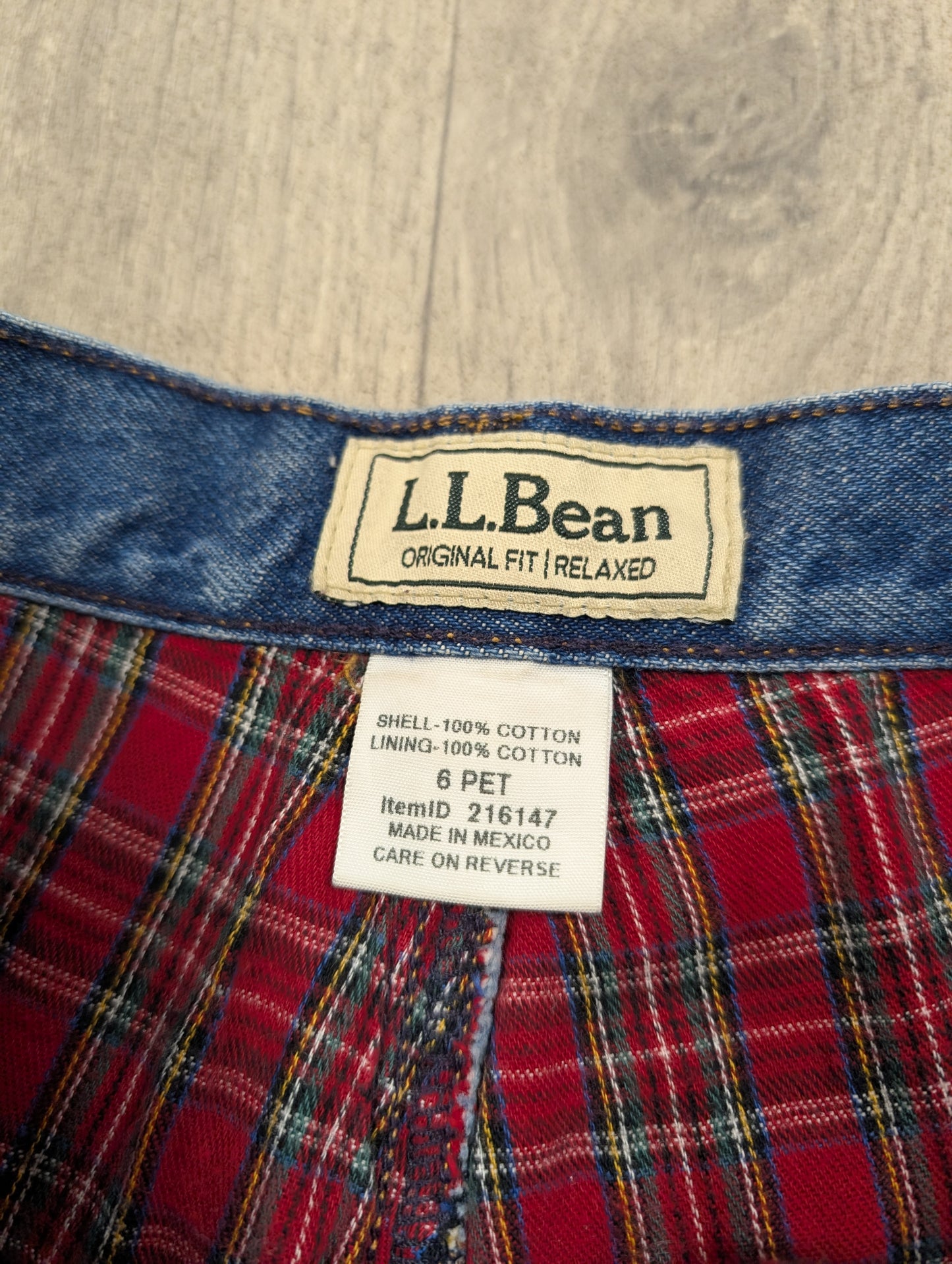 LL Bean flannel lined jeans - 27" waist