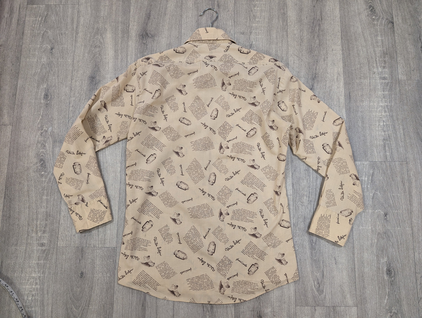 1970s Bud Berma novelty print shirt