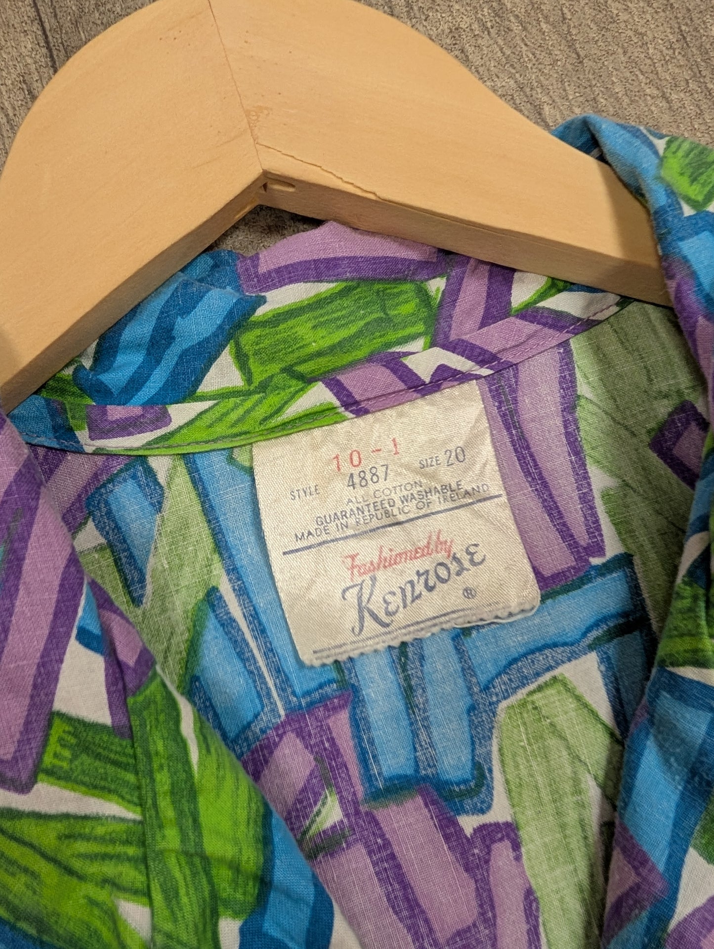 Early 1960s Kenrose cotton dress & belt - M/L/14/16