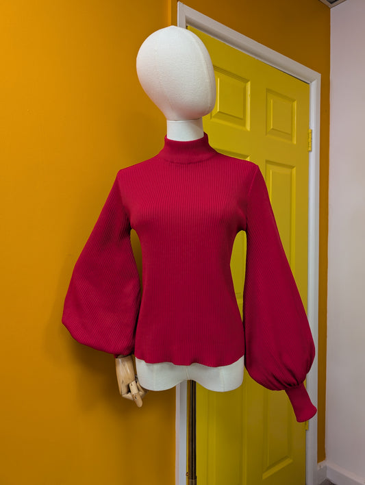 1970s Jersey Masters pink top - S/M