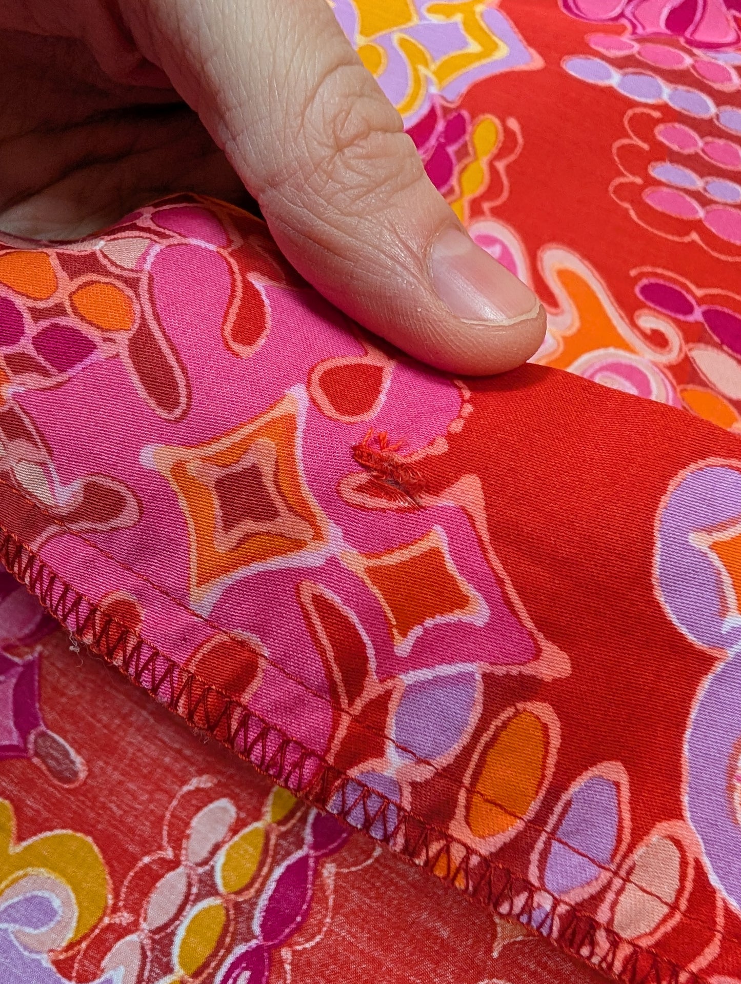 1960s St Michael psychedelic cotton housecoat with belt - S/8/10