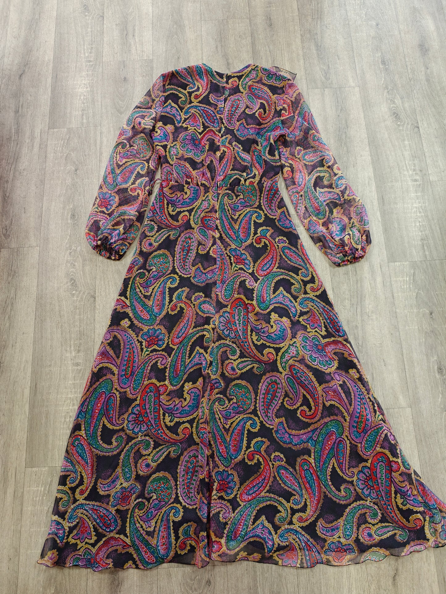 1970s Jobi paisley print maxi dress - 10/12