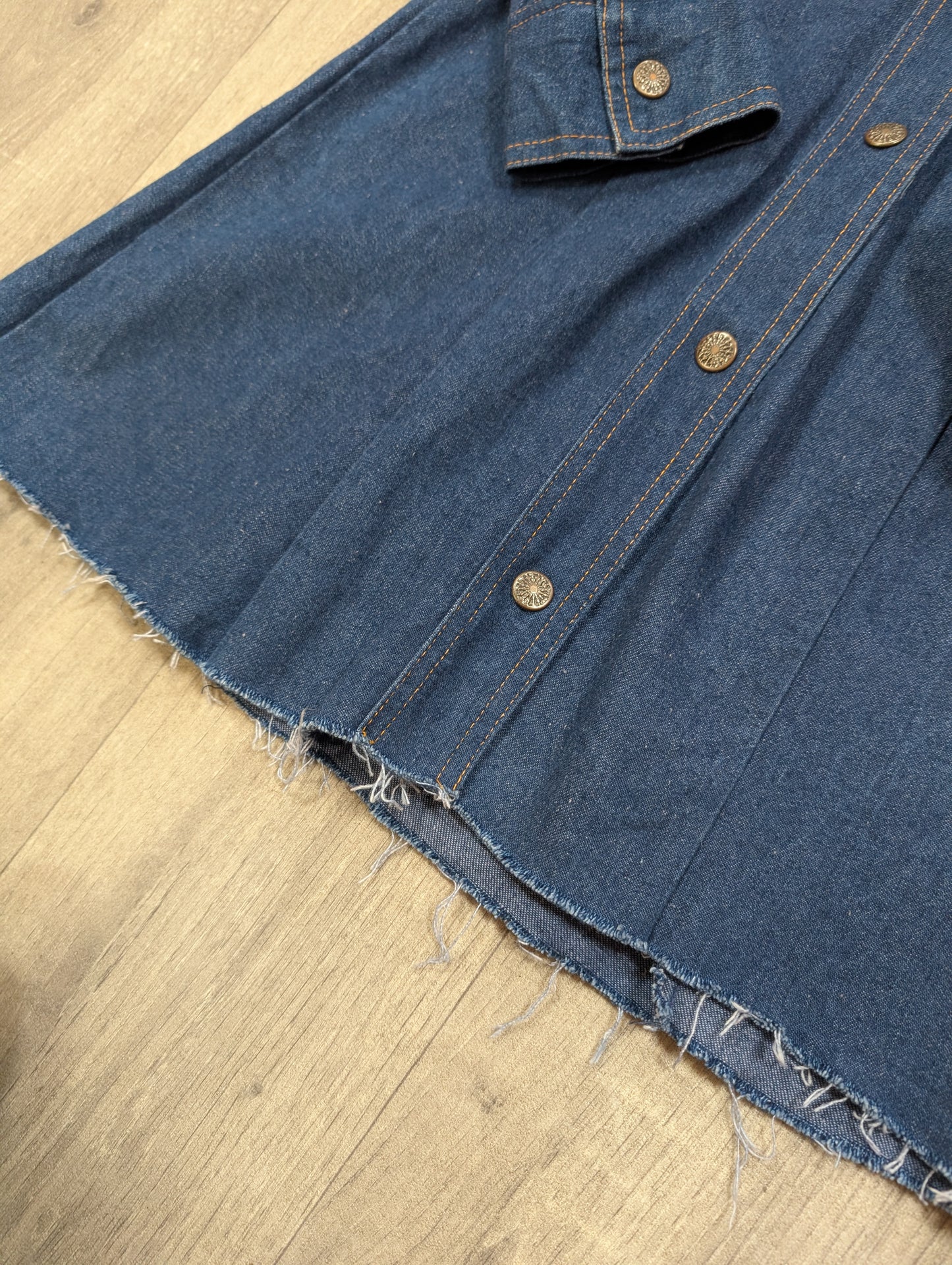 1970s denim mini dress - XS/6