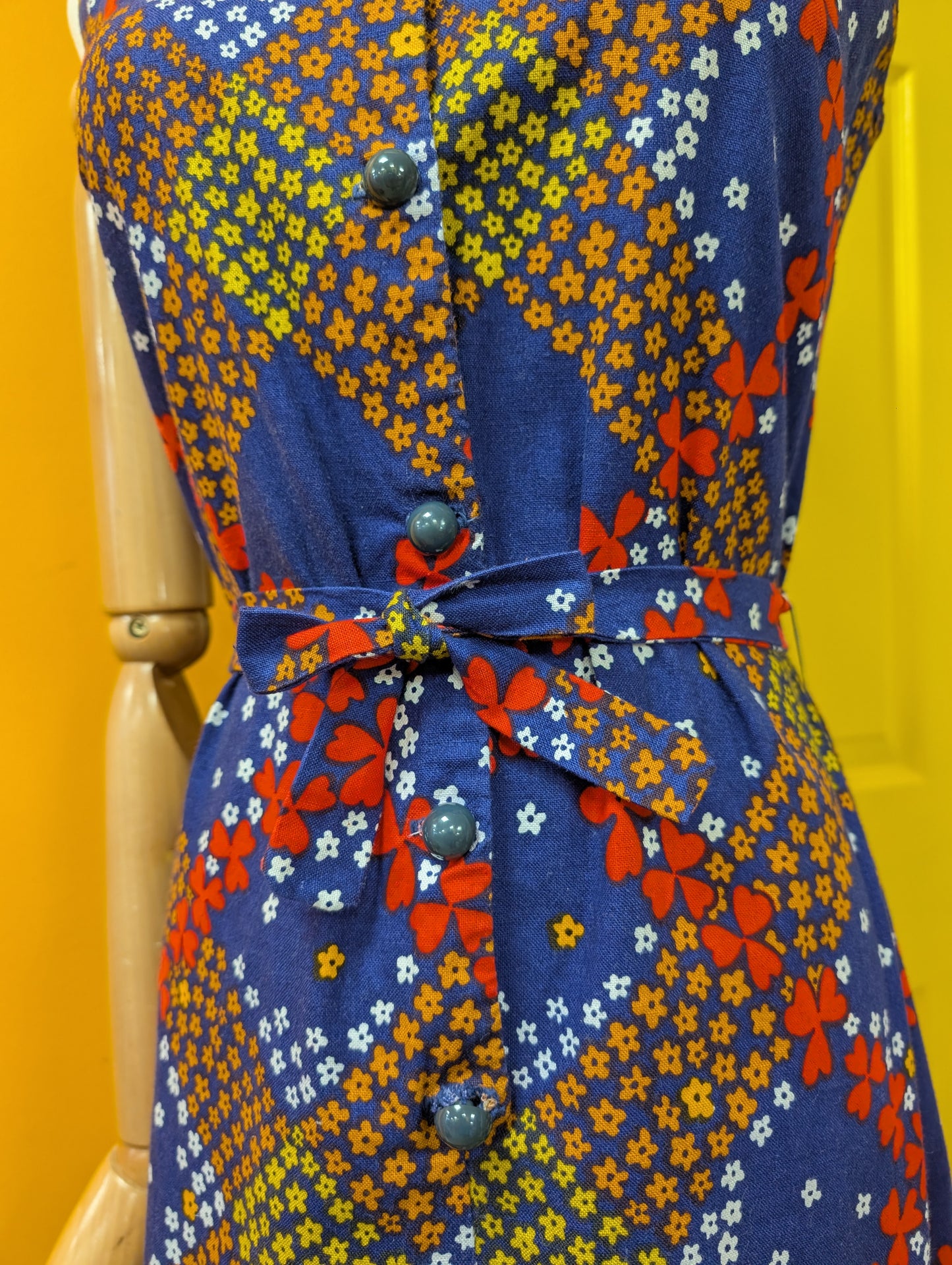 1970s English Lady cotton dress - S/8