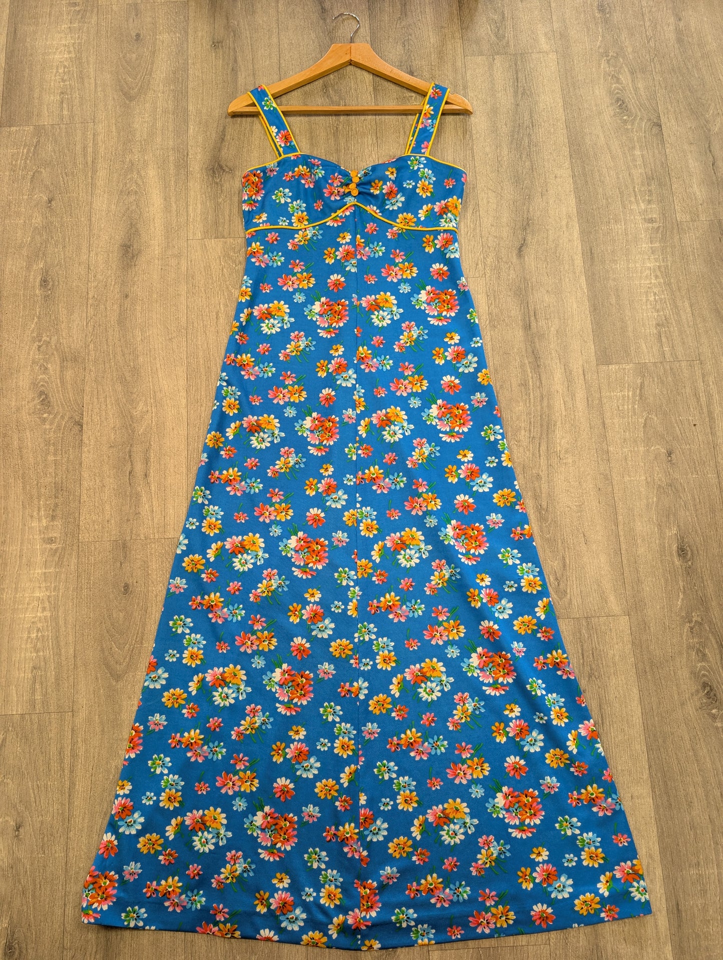 1970s floral maxi dress - S/8