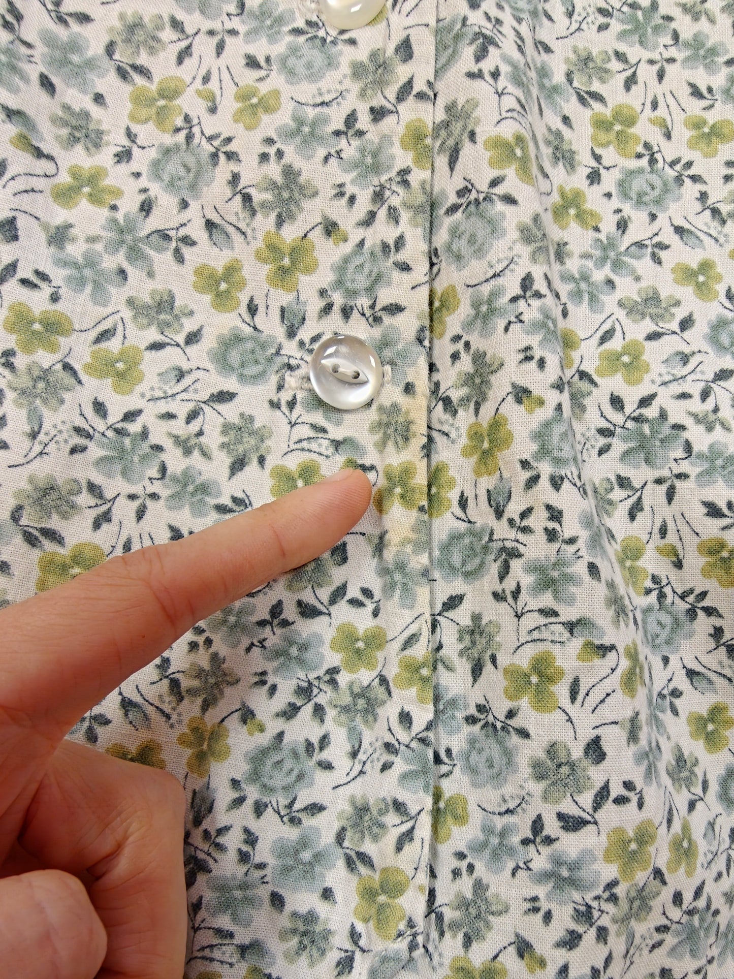 1970s Mabs cotton shirt and maxi skirt - XS/S